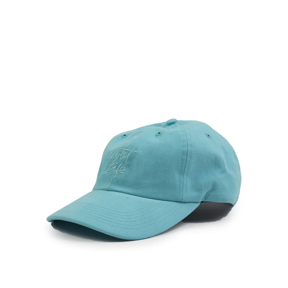 Quiet Life Cursive Polo hat, Ocean