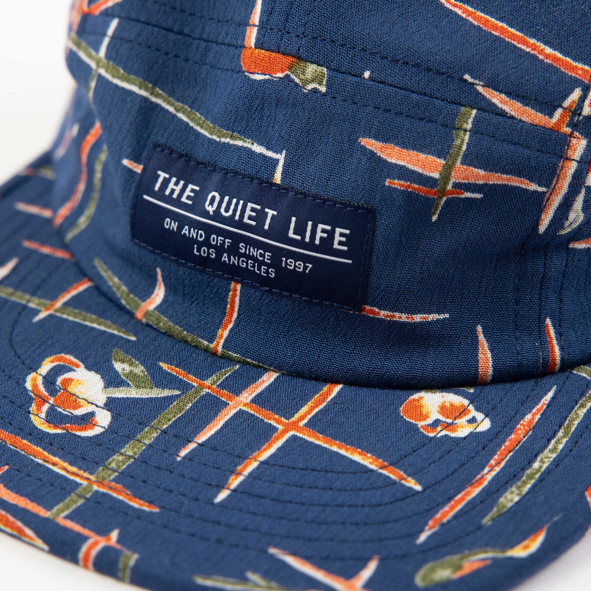 Quiet Life Deco 5 panel hat, blue/orange - Image 3