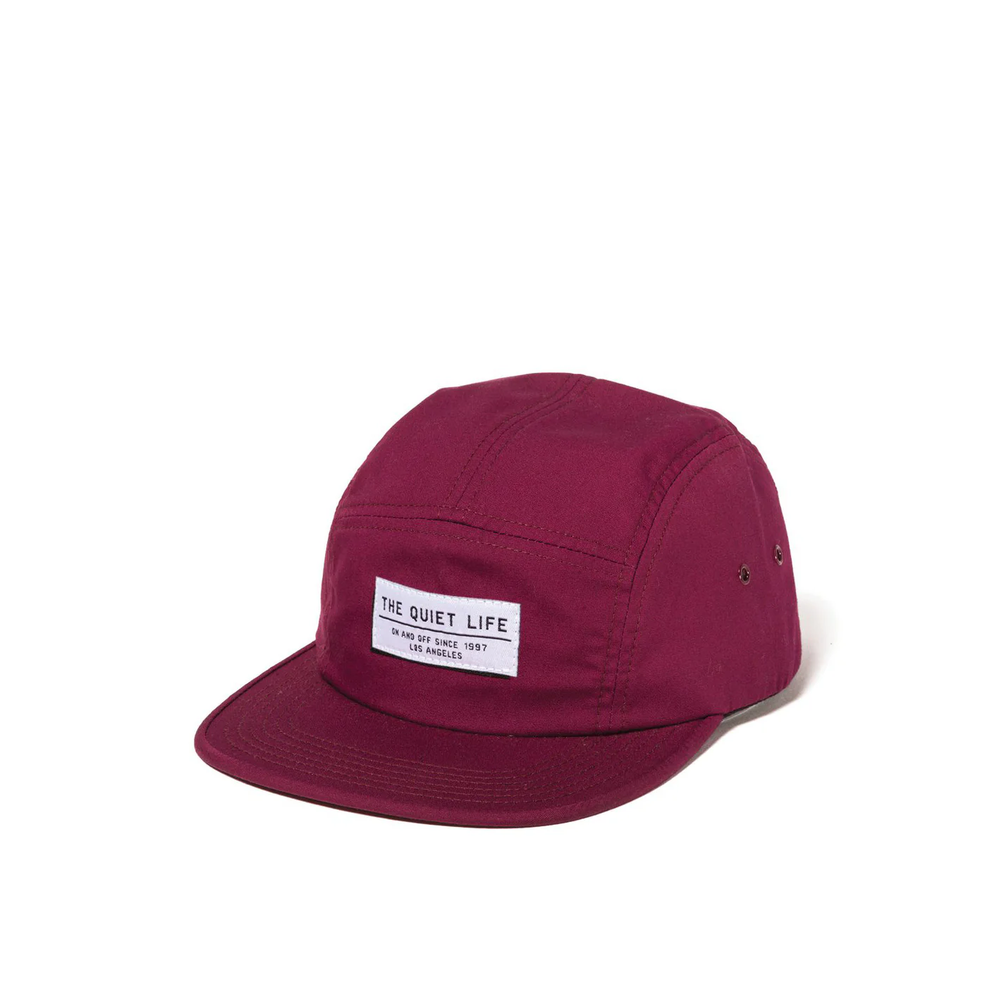 Quiet Life Foundation 5 Panel Camper Hat - Made In USA, burgundy