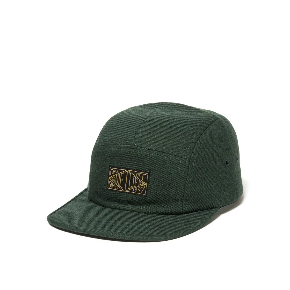 Quiet Life Gold Label 5 panel hat, hunter green