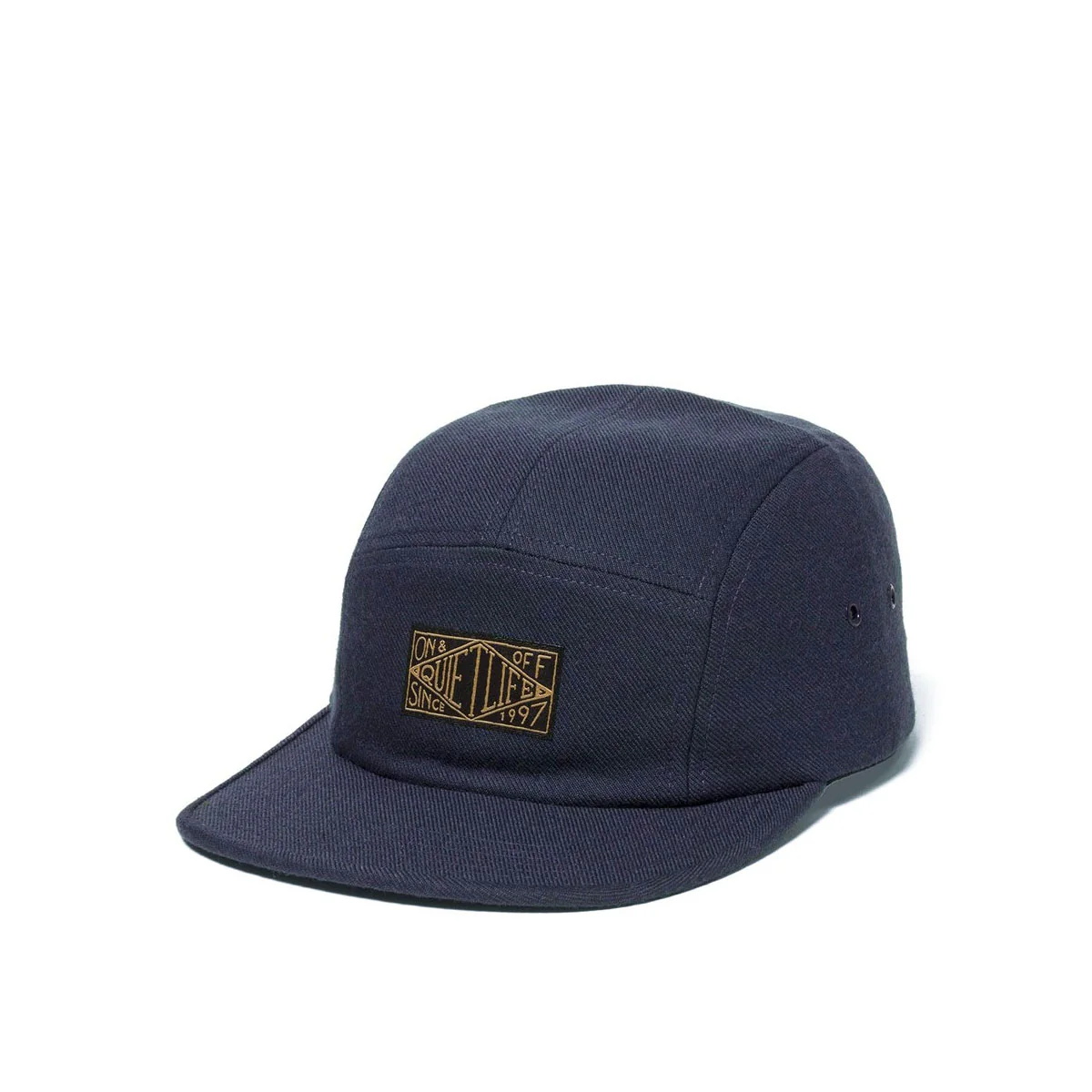 Quiet Life Gold Label 5 panel hat, navy