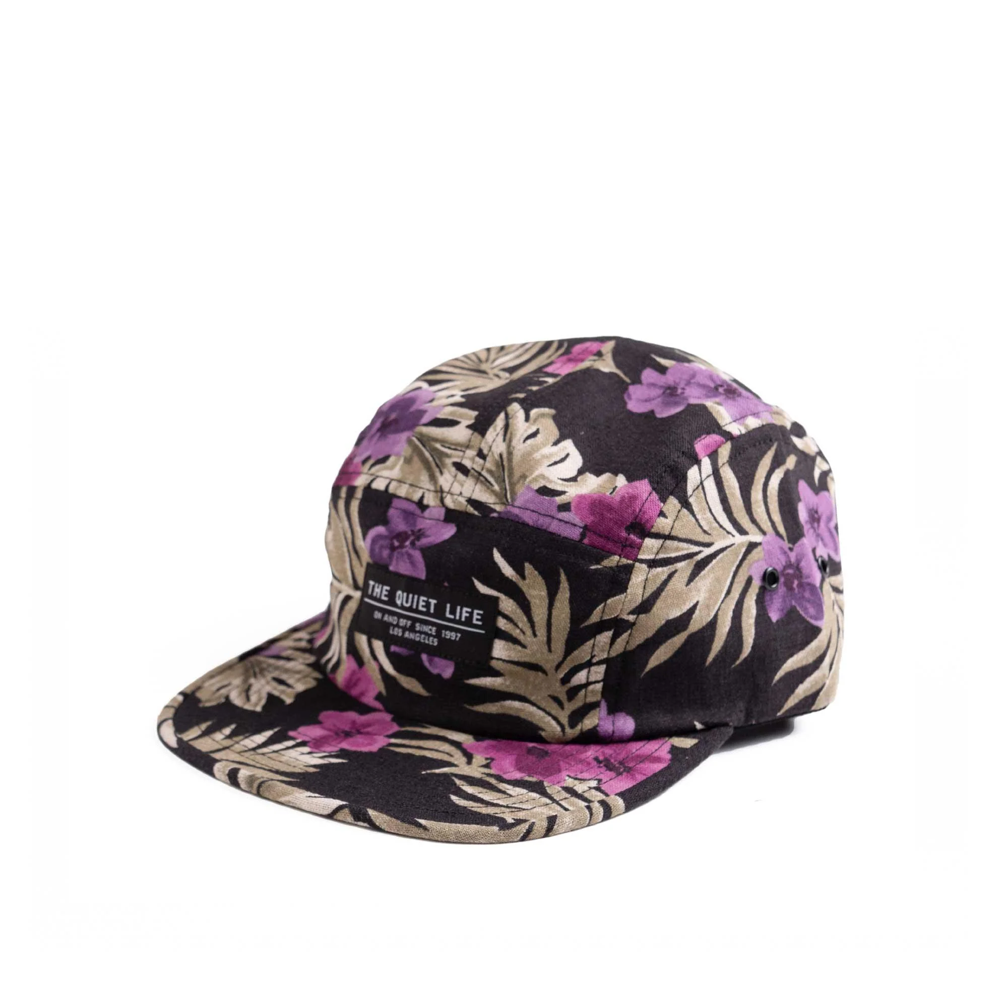 Quiet Life Hawaiian Floral 5 Panel camper hat