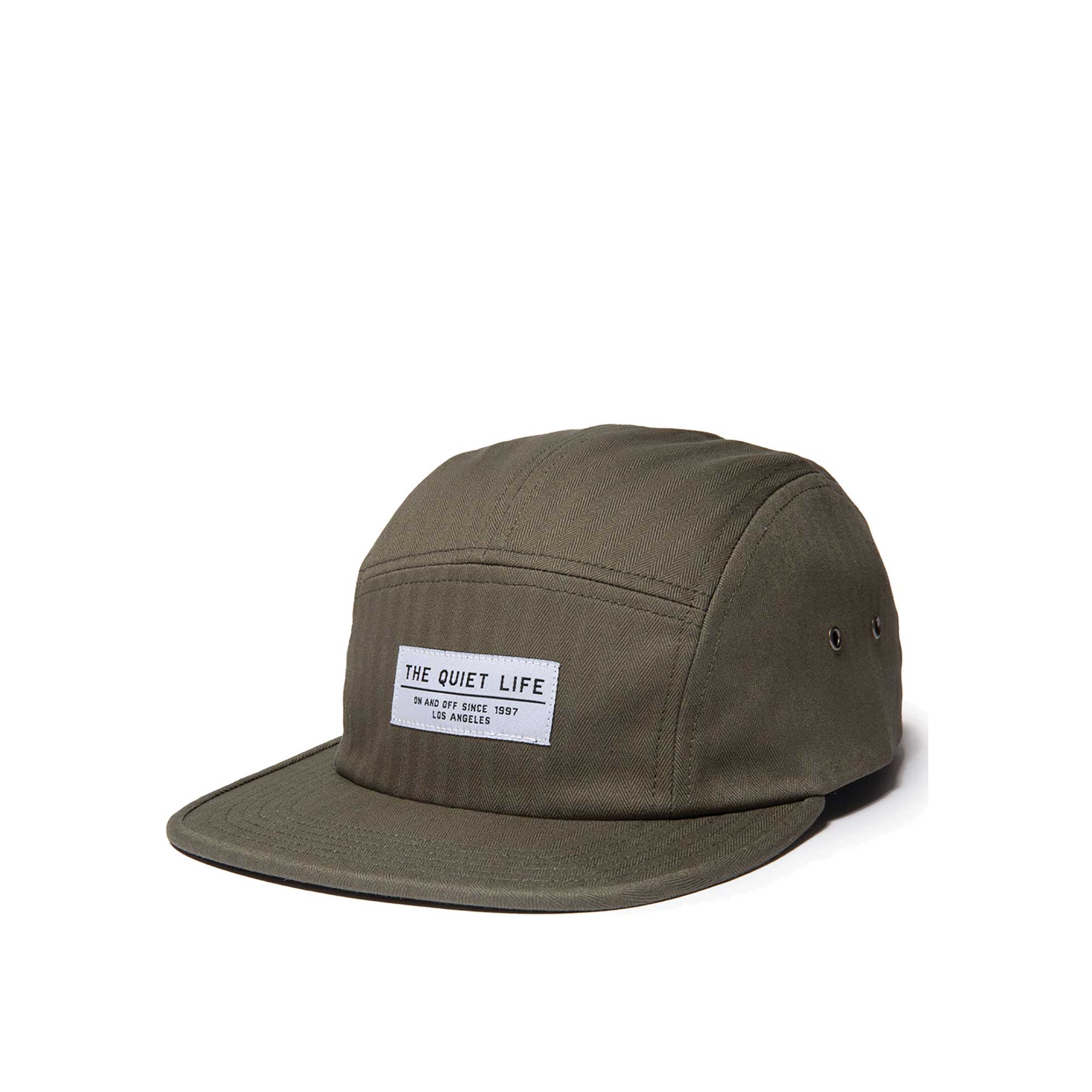 Quiet Life Herringbone 5 Panel Camper Hat - Made In USA, Army