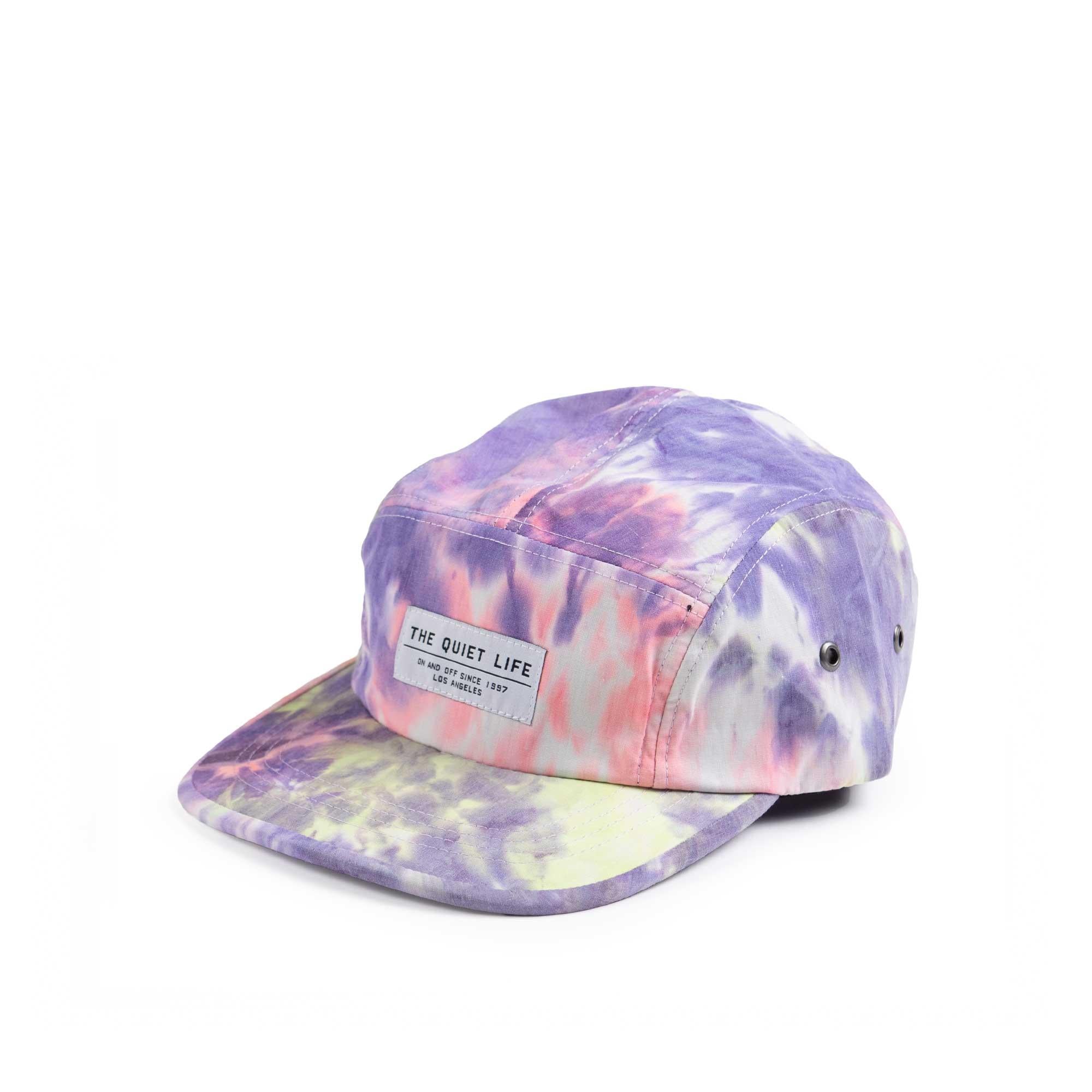 Quiet Life Neon Tie Dye 5 Panel camper hat