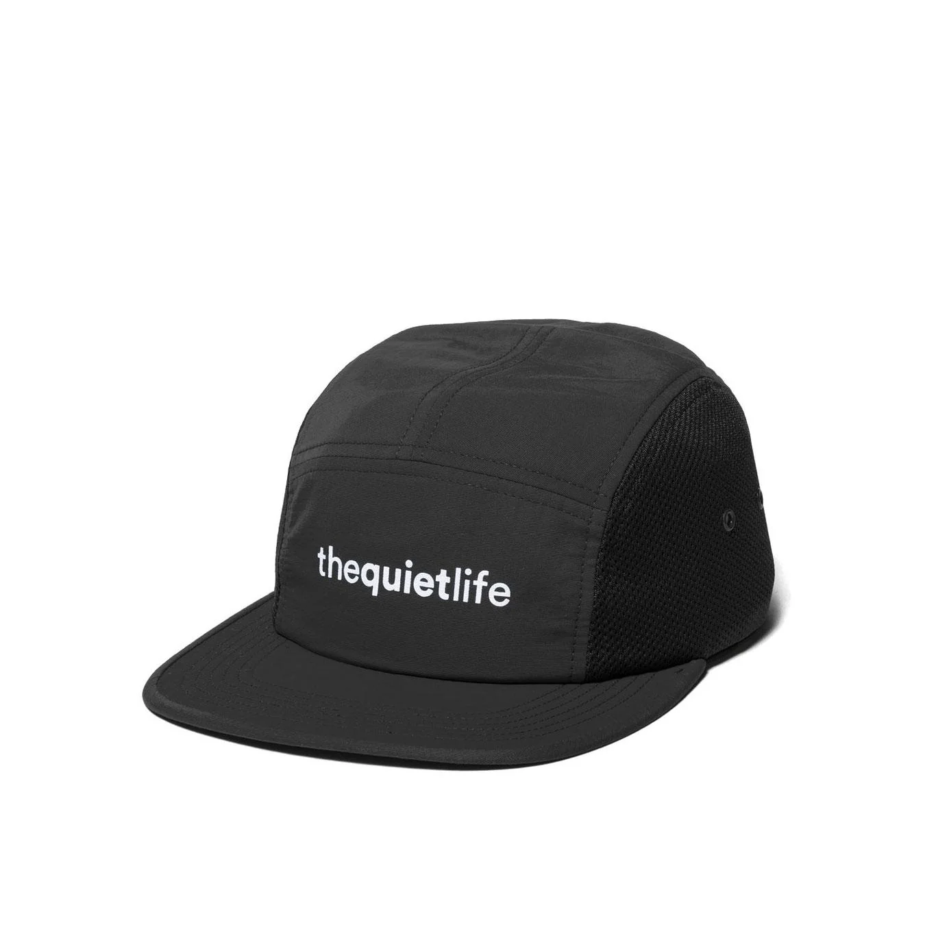 Quiet Life Runner 5 Panel Camper hat, black