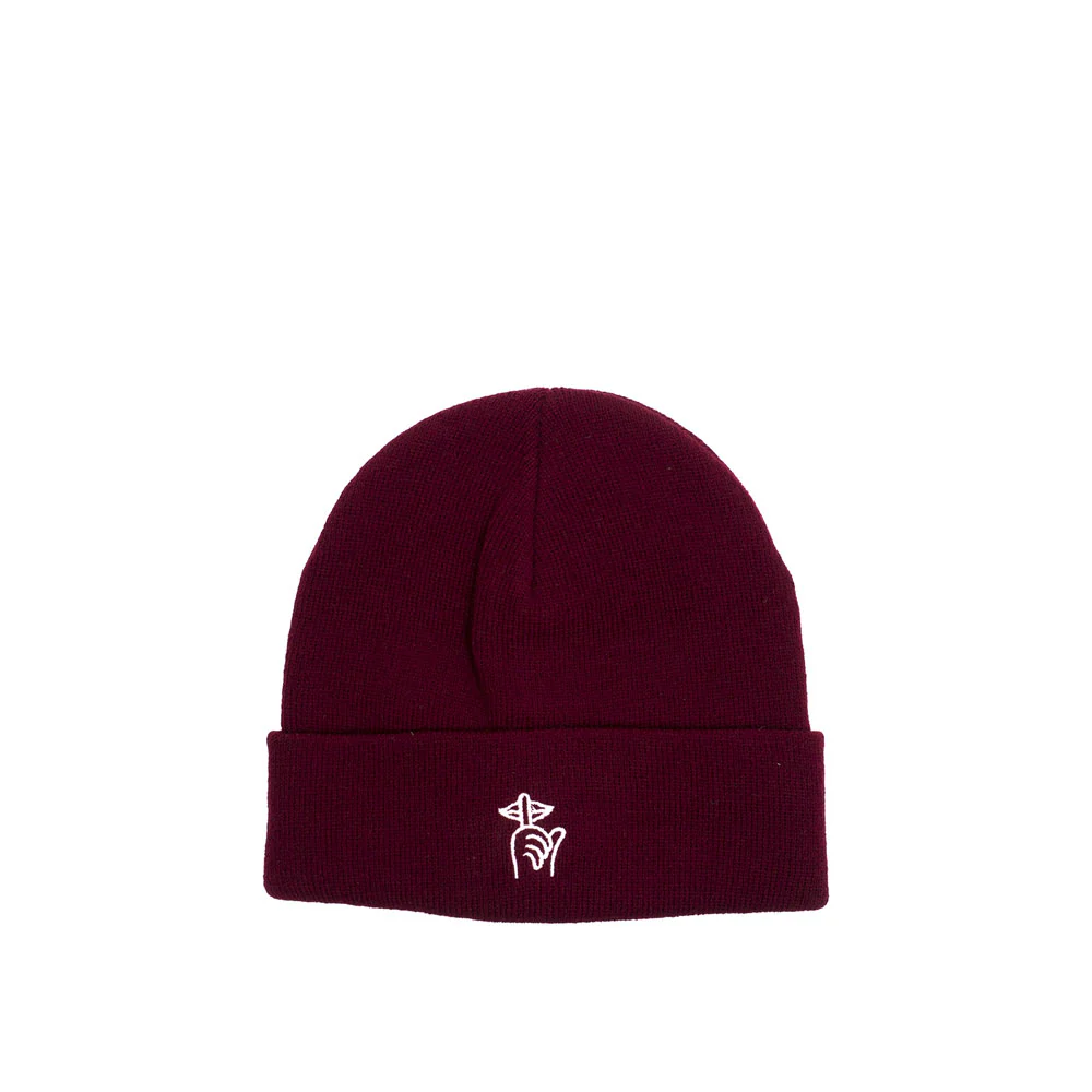 Quiet Life Shhh Beanie, Maroon, O/S