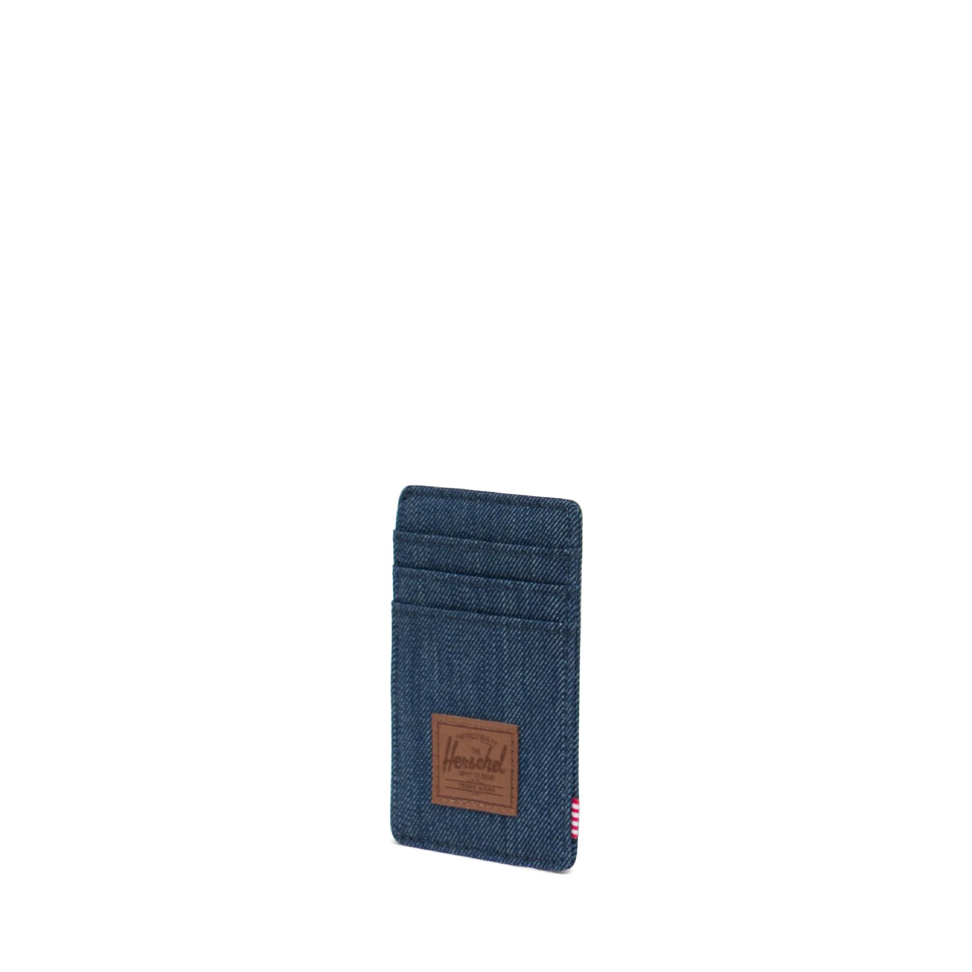 Herschel Raven wallet, indigo denim crosshatch/saddle brown - Image 2