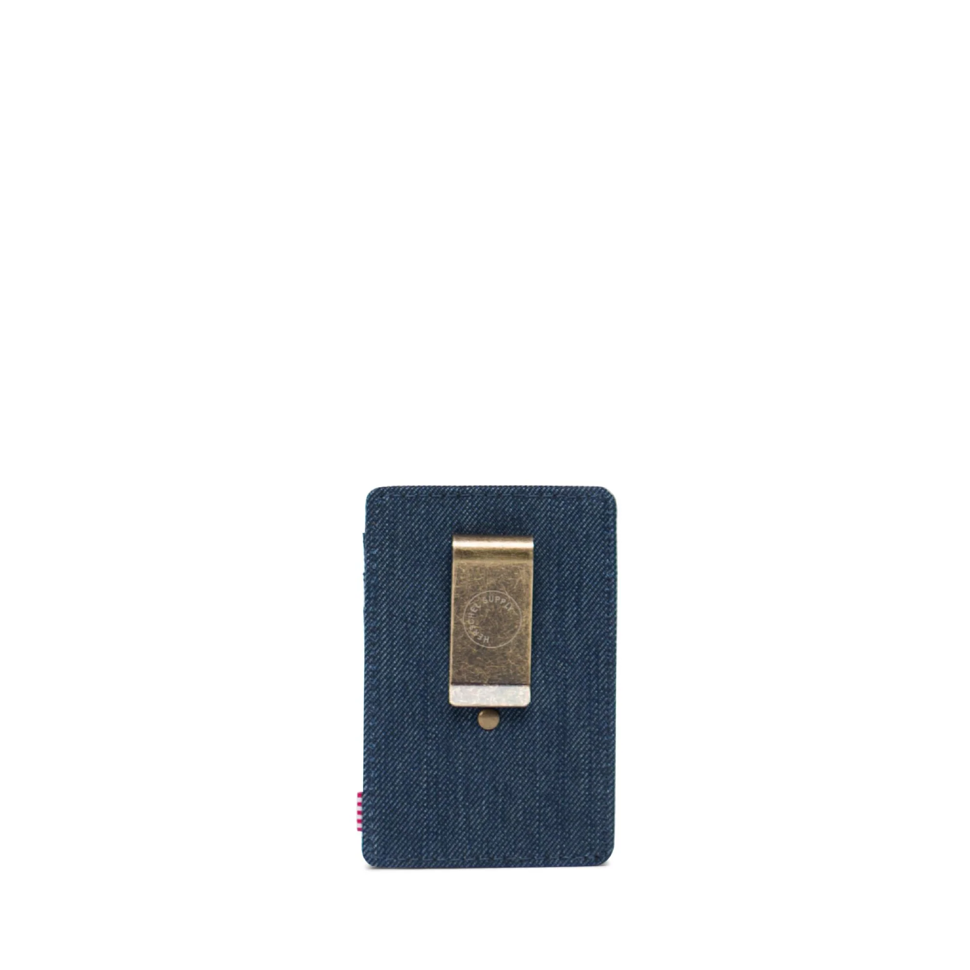 Herschel Raven wallet, indigo denim crosshatch/saddle brown - Image 3