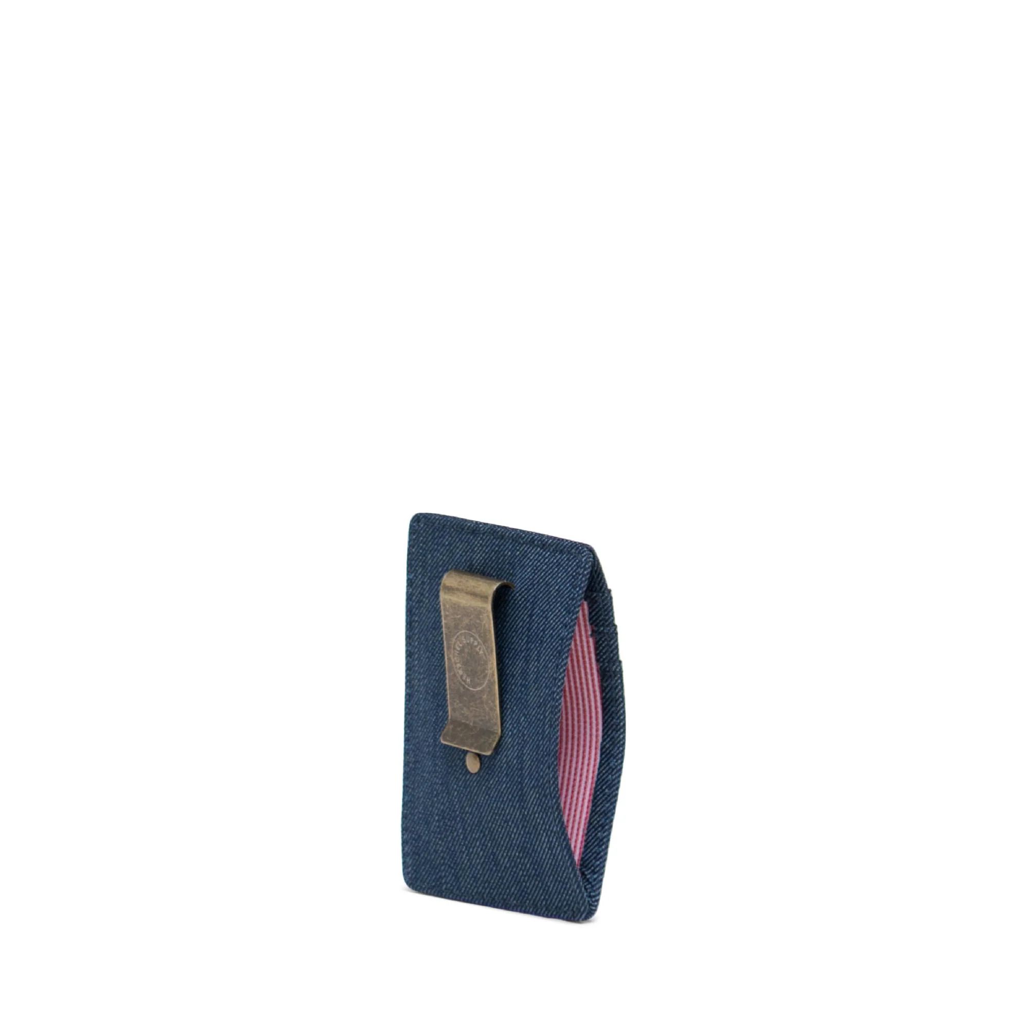 Herschel Raven wallet, indigo denim crosshatch/saddle brown - Image 4