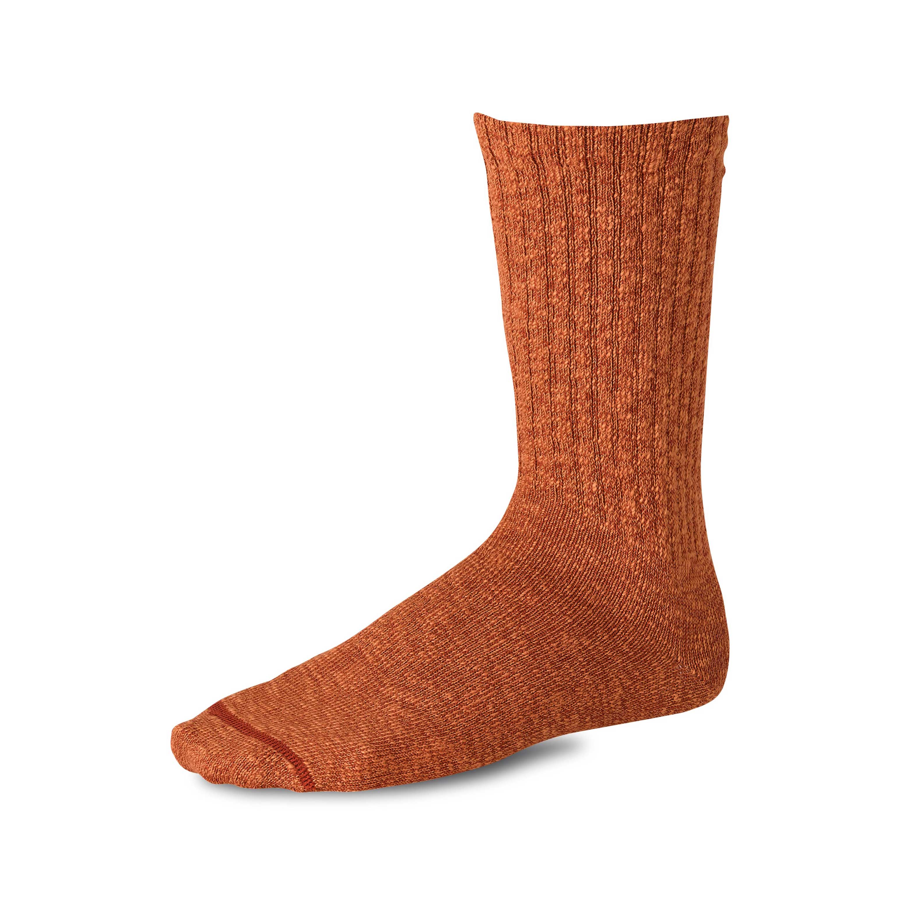 Red Wing Heritage Cotton Ragg Over Dyed Tonal Sock, rust/burgundy