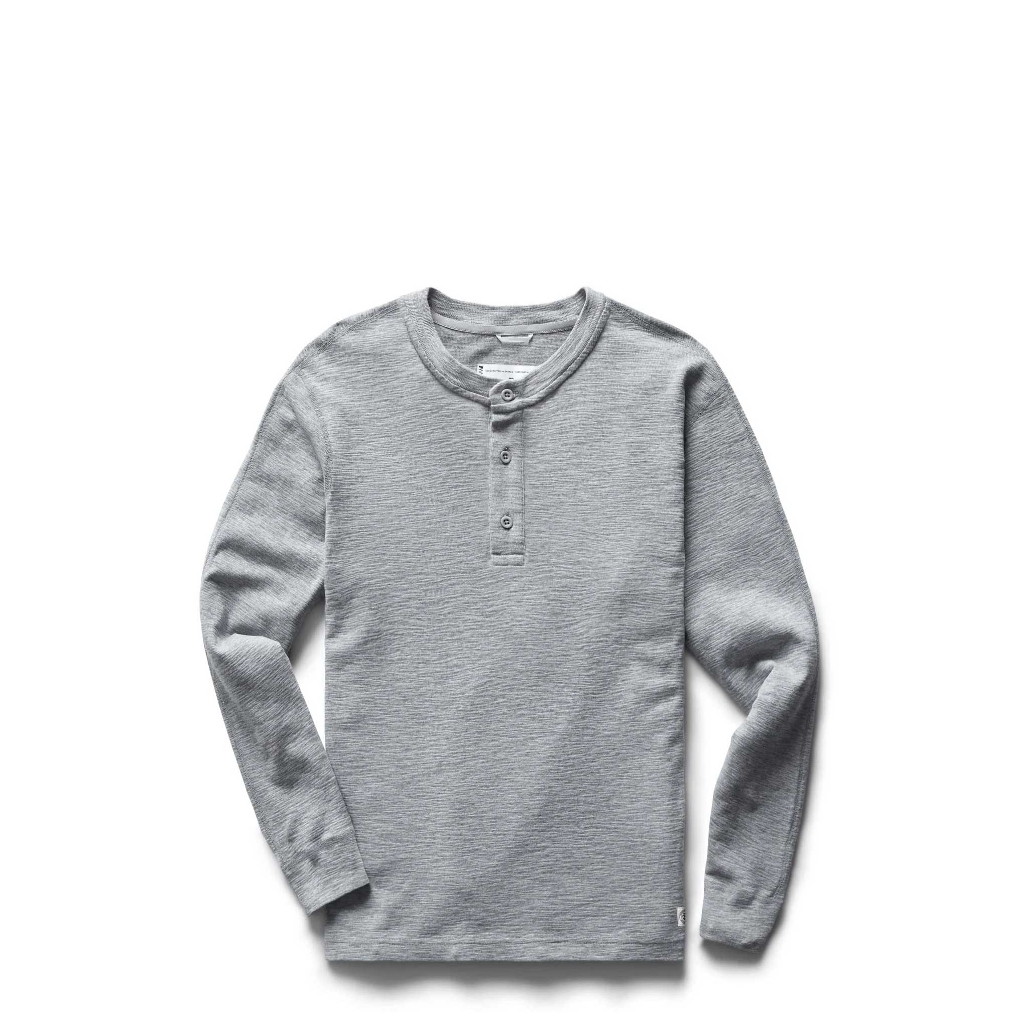 Reigning Champ 1X1 Slub Henley Long Sleeve