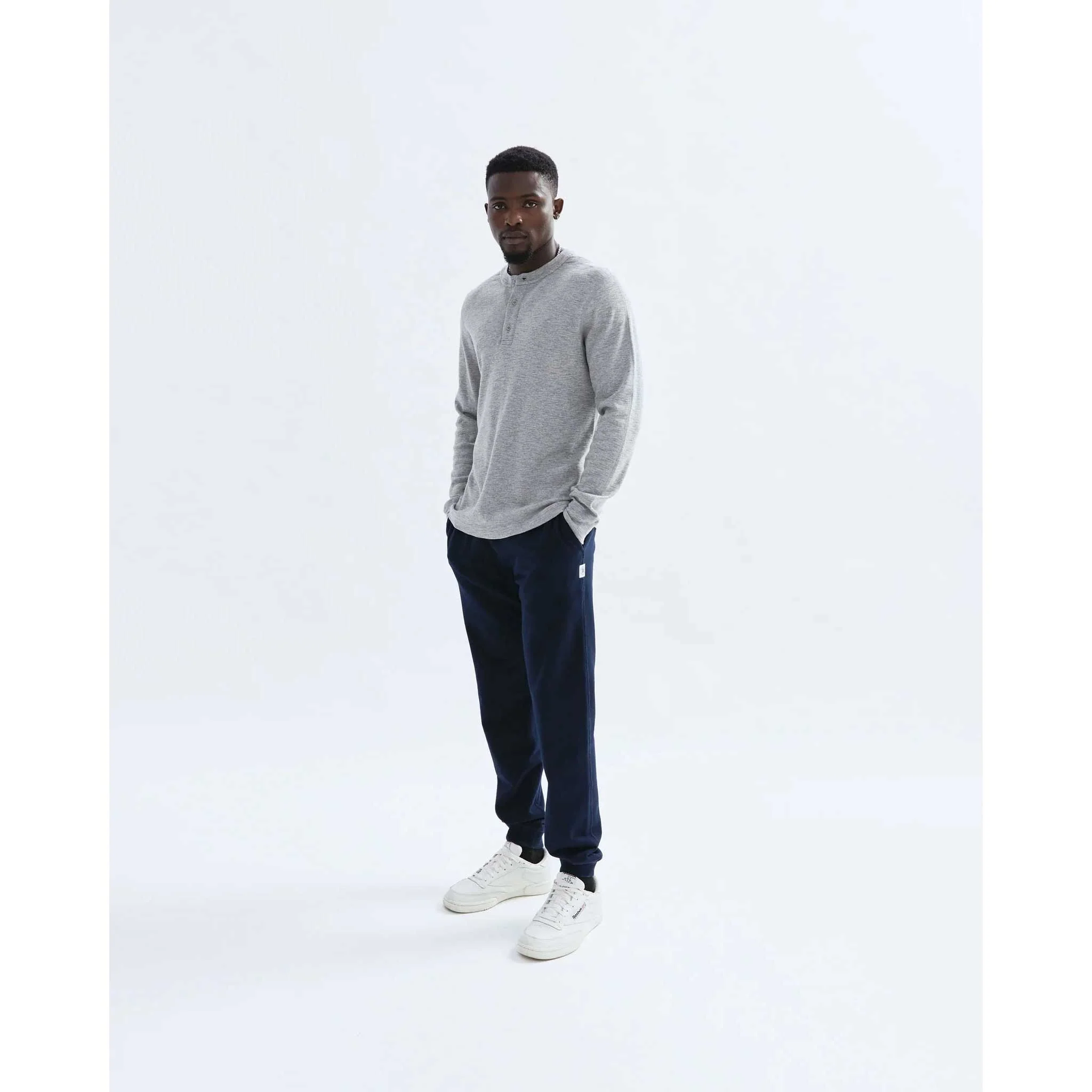 Reigning Champ 1X1 Slub Henley Long Sleeve - Image 5
