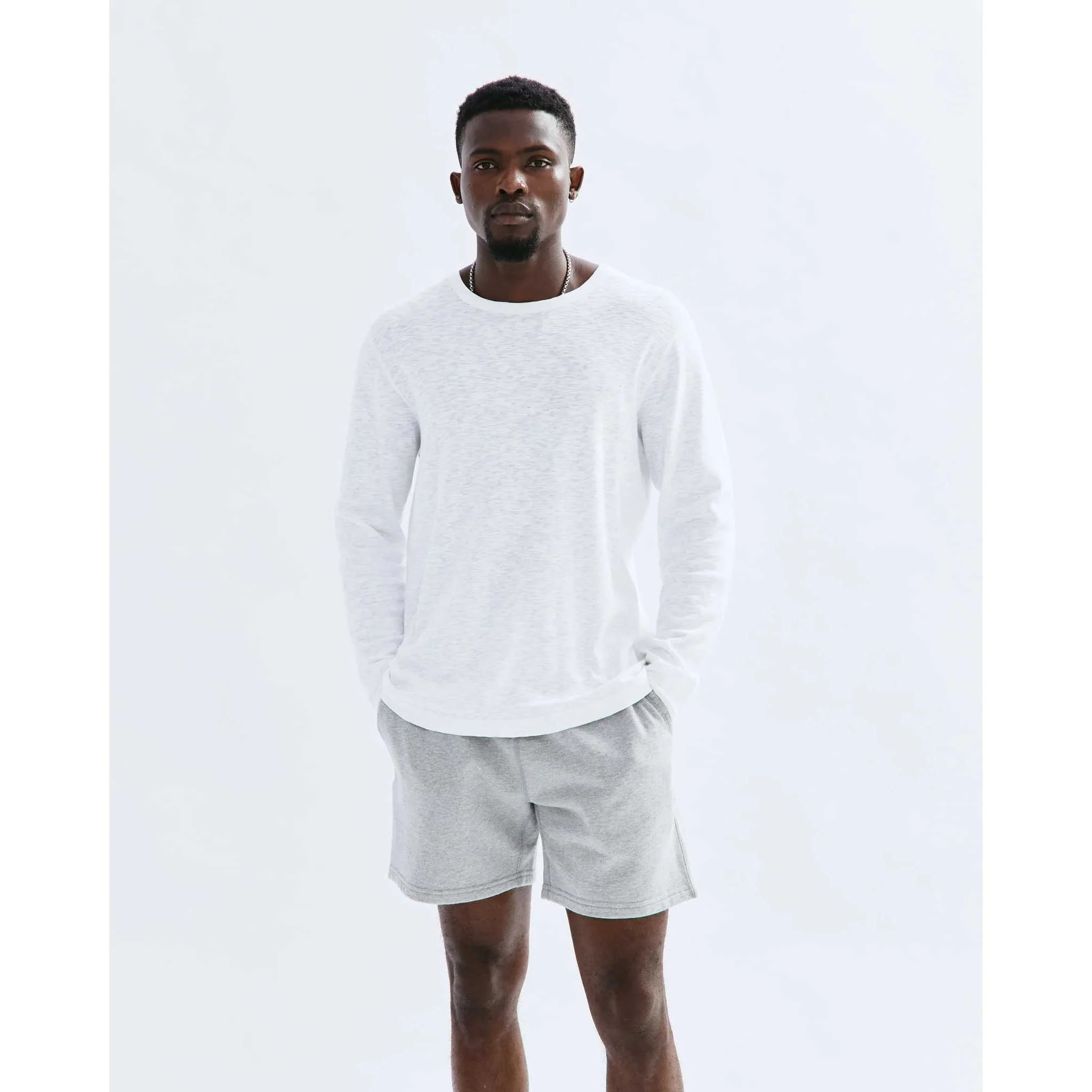 Reigning Champ 1X1 Slub Long Sleeve Tee - Image 2