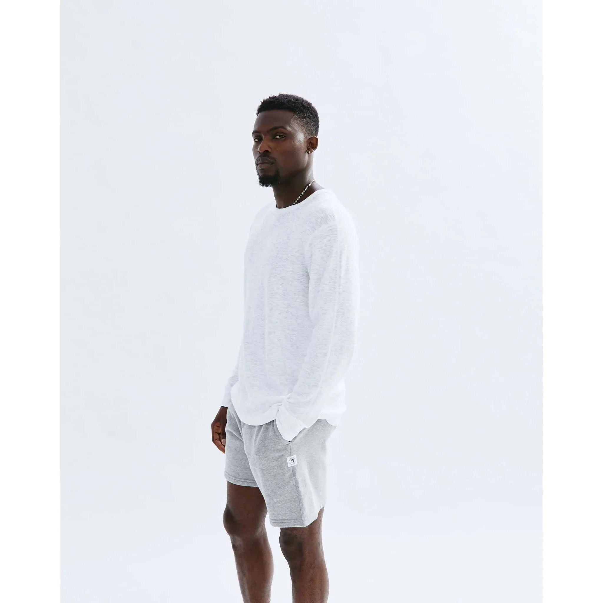Reigning Champ 1X1 Slub Long Sleeve Tee - Image 5