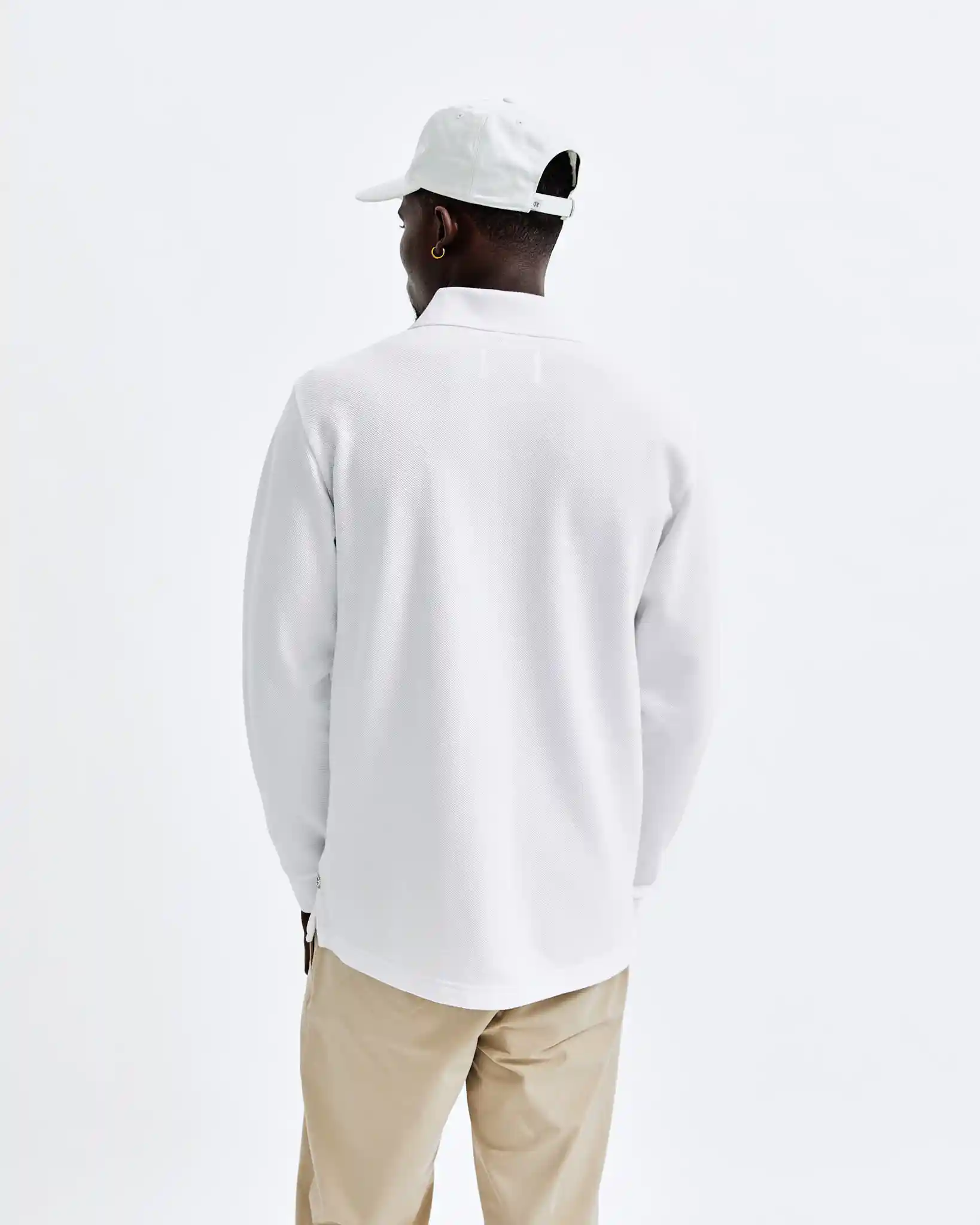 Reigning Champ Academy Long Sleeve Polo, white - Image 5