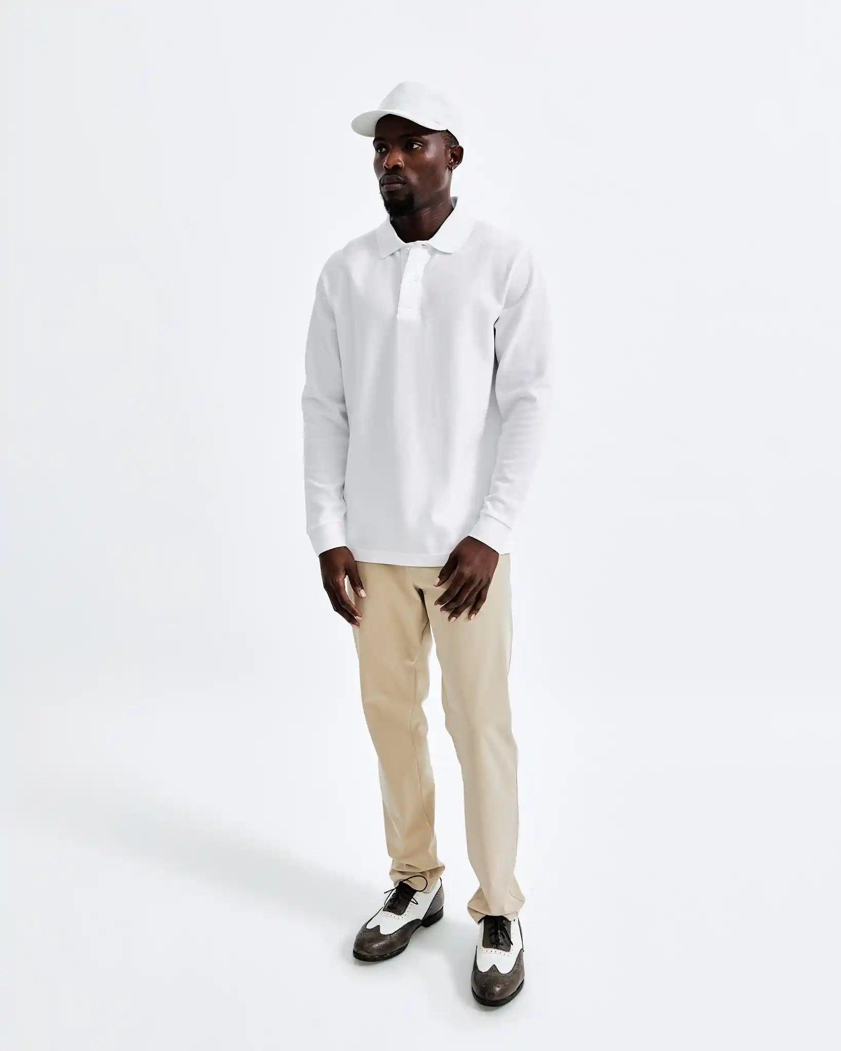 Reigning Champ Academy Long Sleeve Polo, white - Image 6