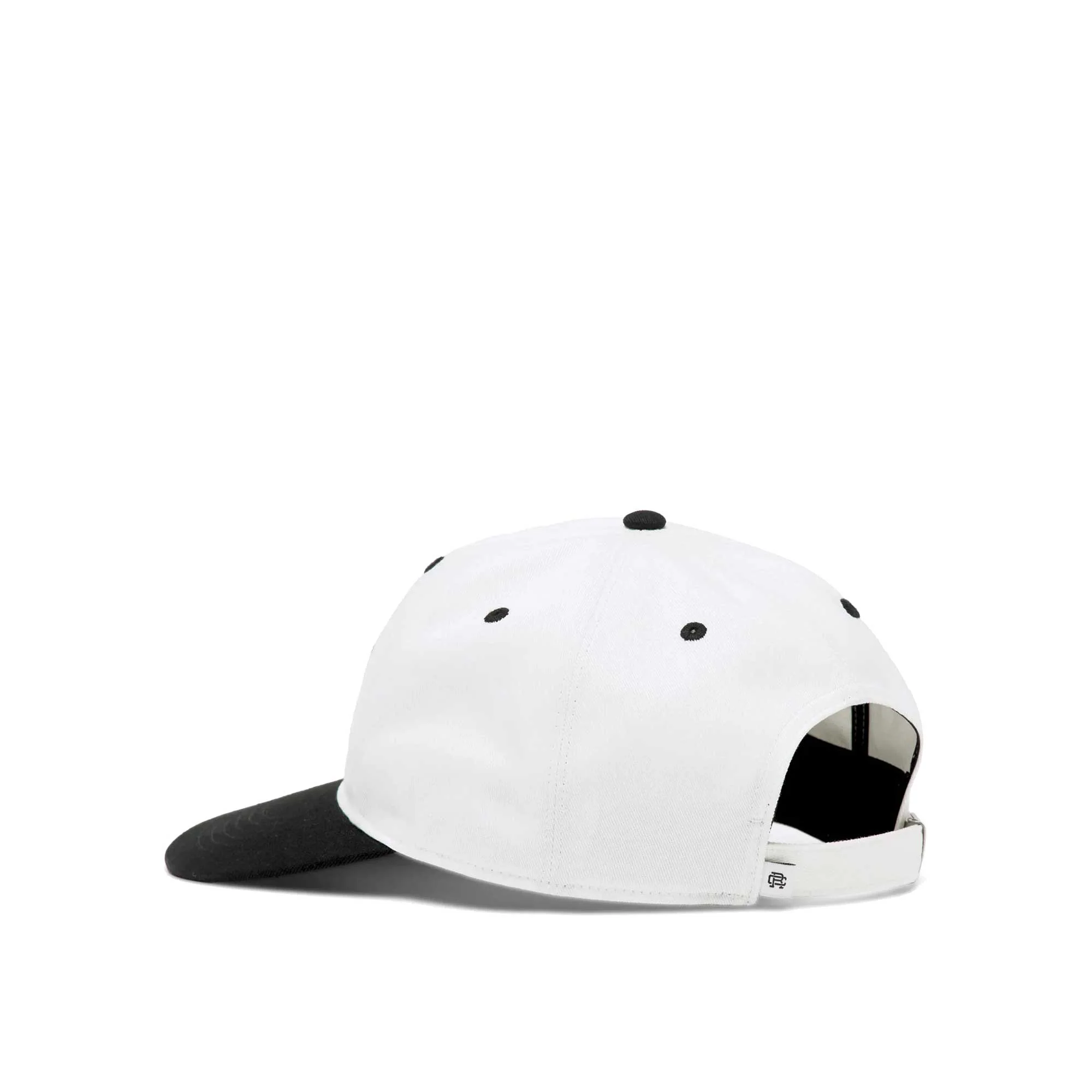 Reigning Champ Colour Block Ball Cap, Black-Ivory - Image 2