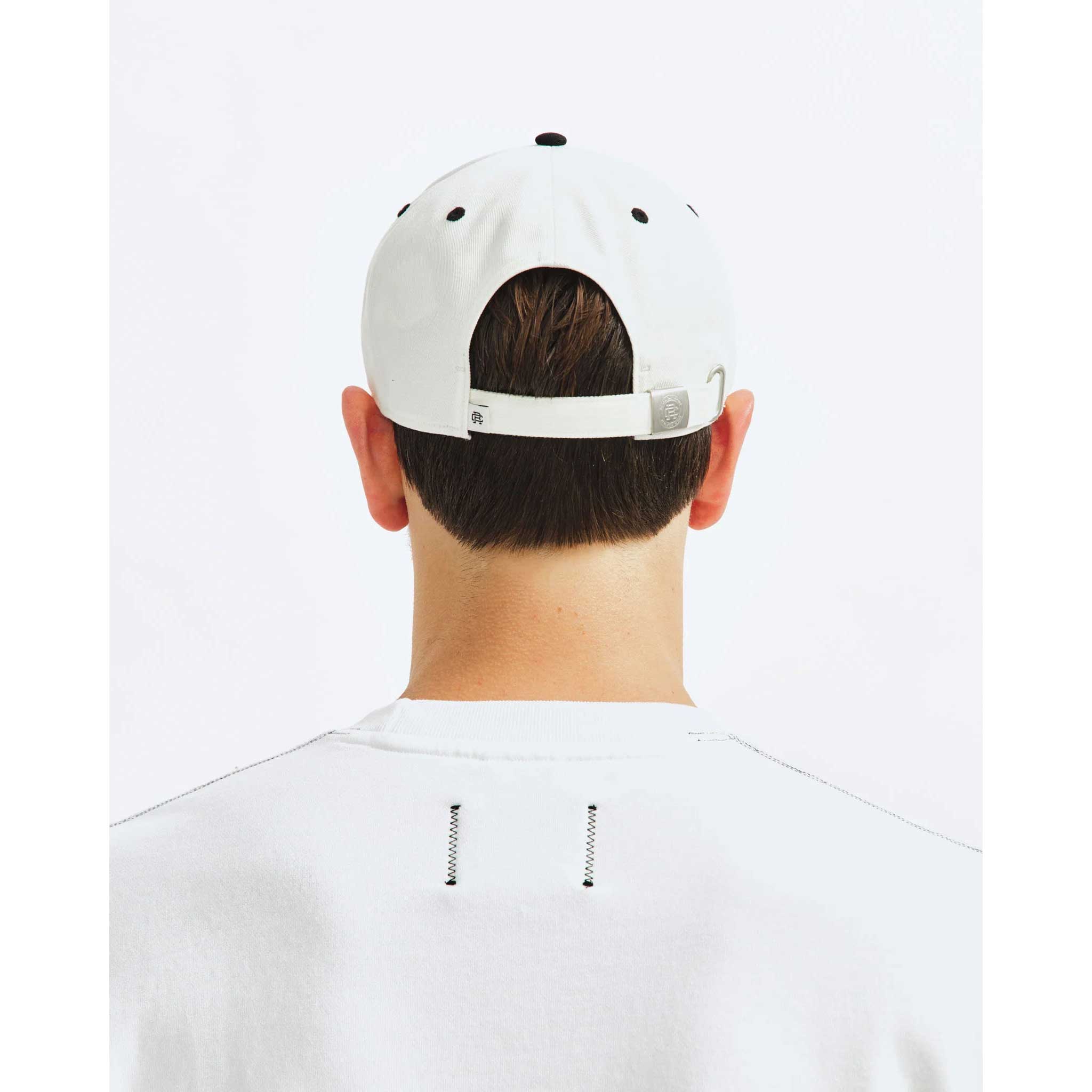 Reigning Champ Colour Block Ball Cap, Black-Ivory - Image 4