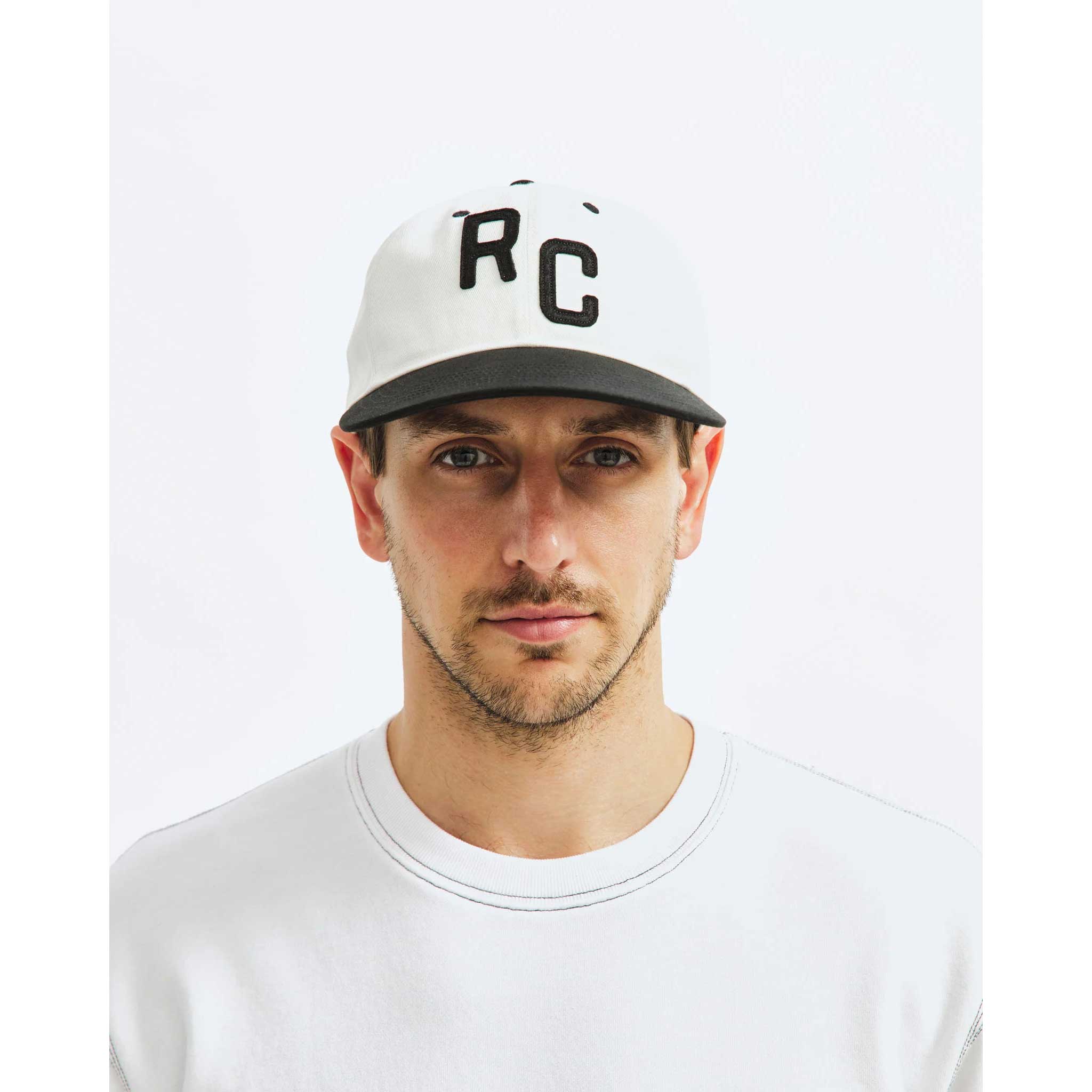 Reigning Champ Colour Block Ball Cap, Black-Ivory - Image 7