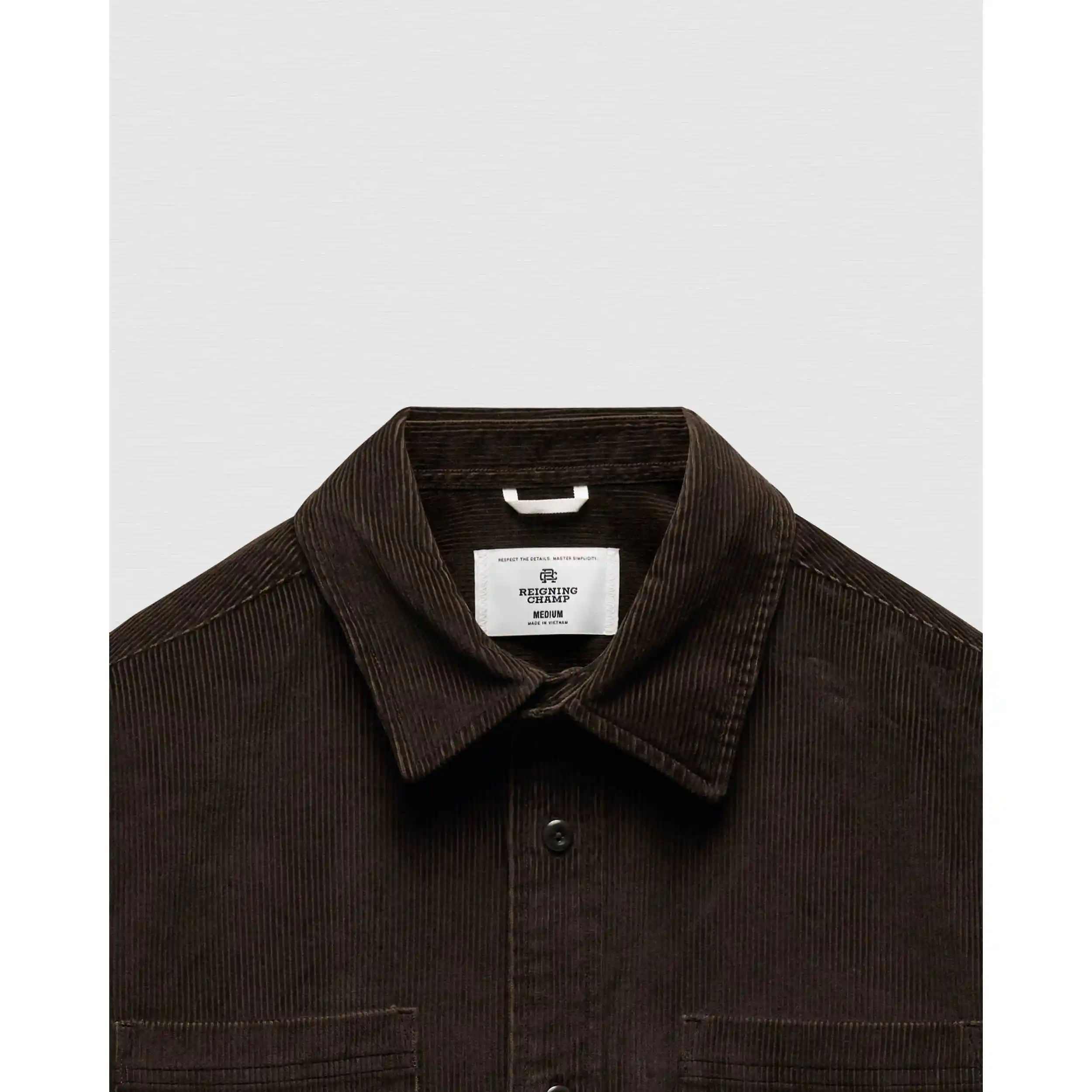 Reigning Champ Corduroy Campus Overshirt, coffee - Image 10