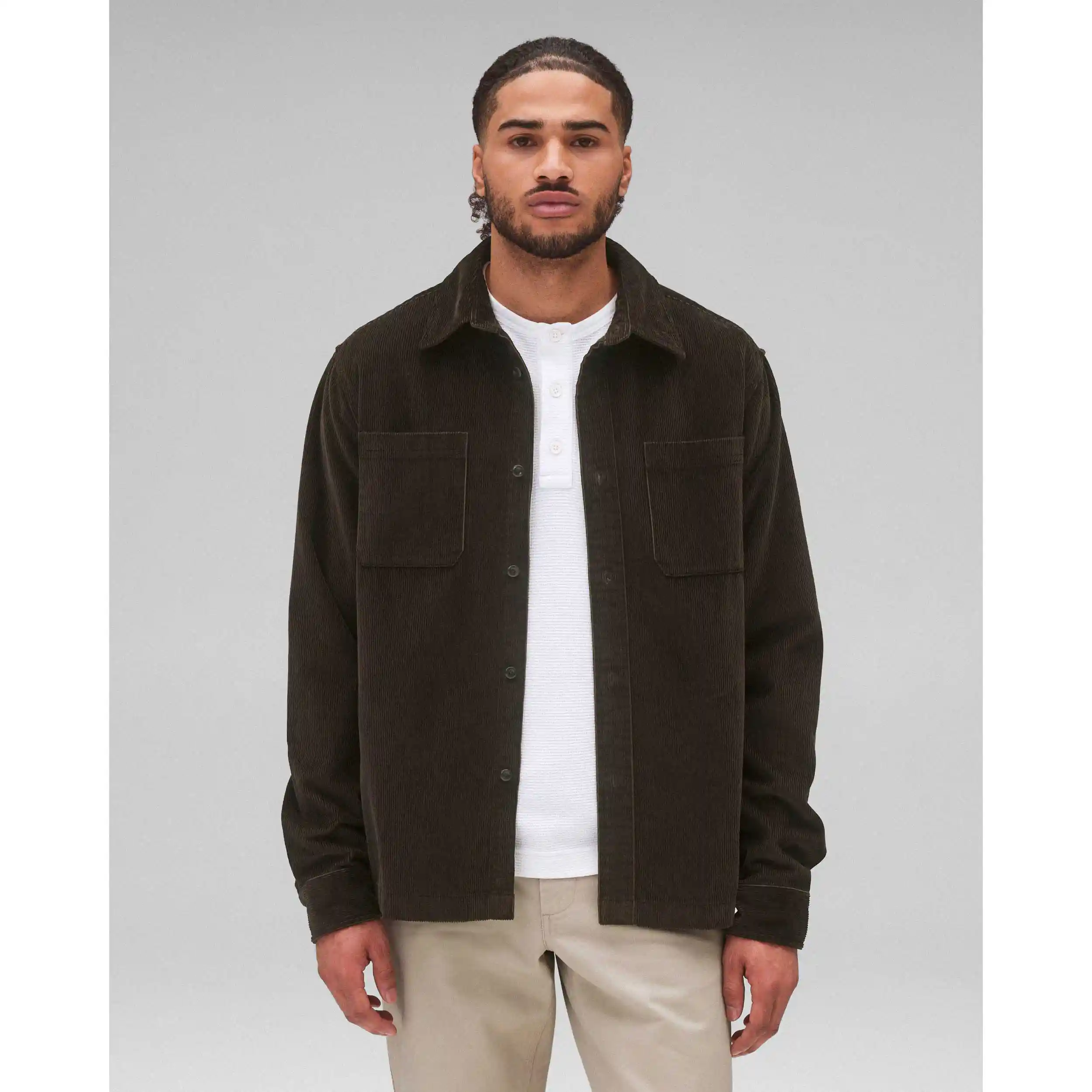 Reigning Champ Corduroy Campus Overshirt, coffee - Image 3