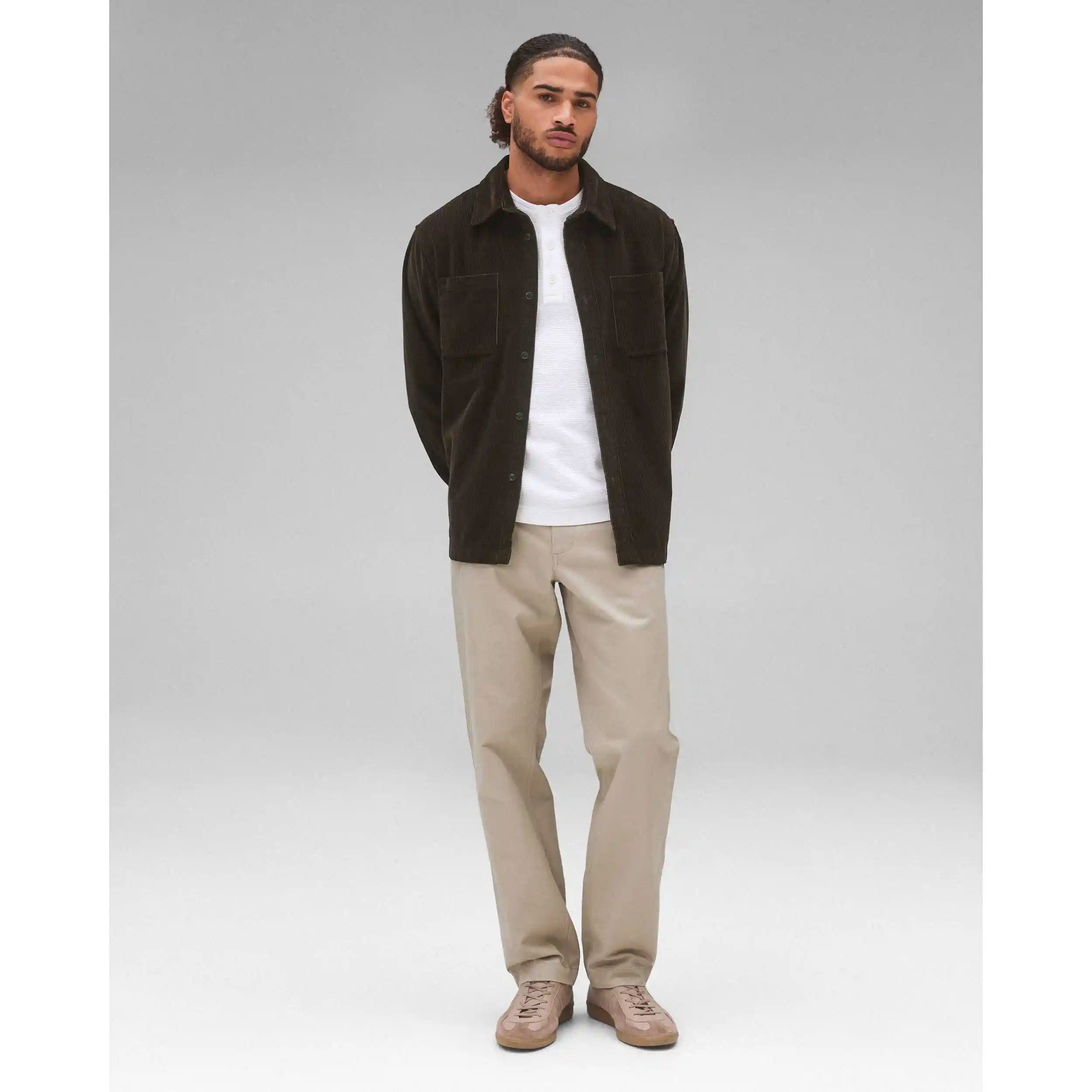 Reigning Champ Corduroy Campus Overshirt, coffee - Image 4