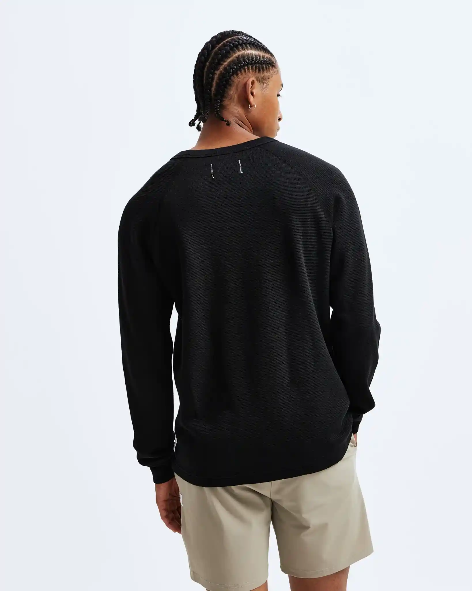 Reigning Champ Flatback Waffle Long Sleeve, black - Image 5