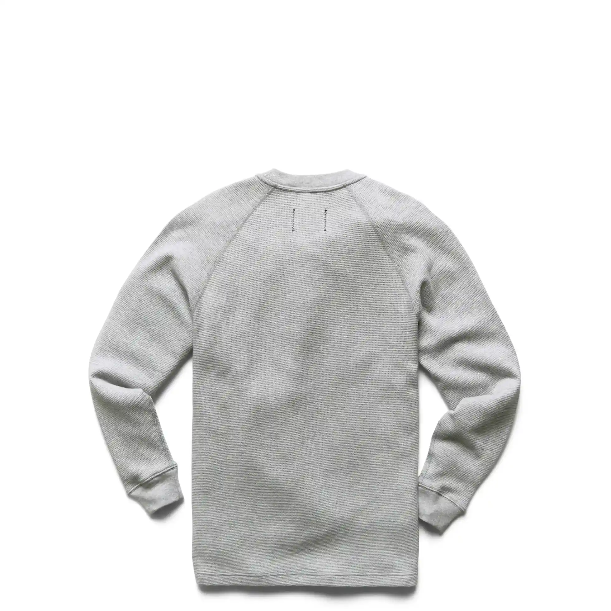 Reigning Champ Flatback Waffle Long Sleeve, heather grey - Image 2