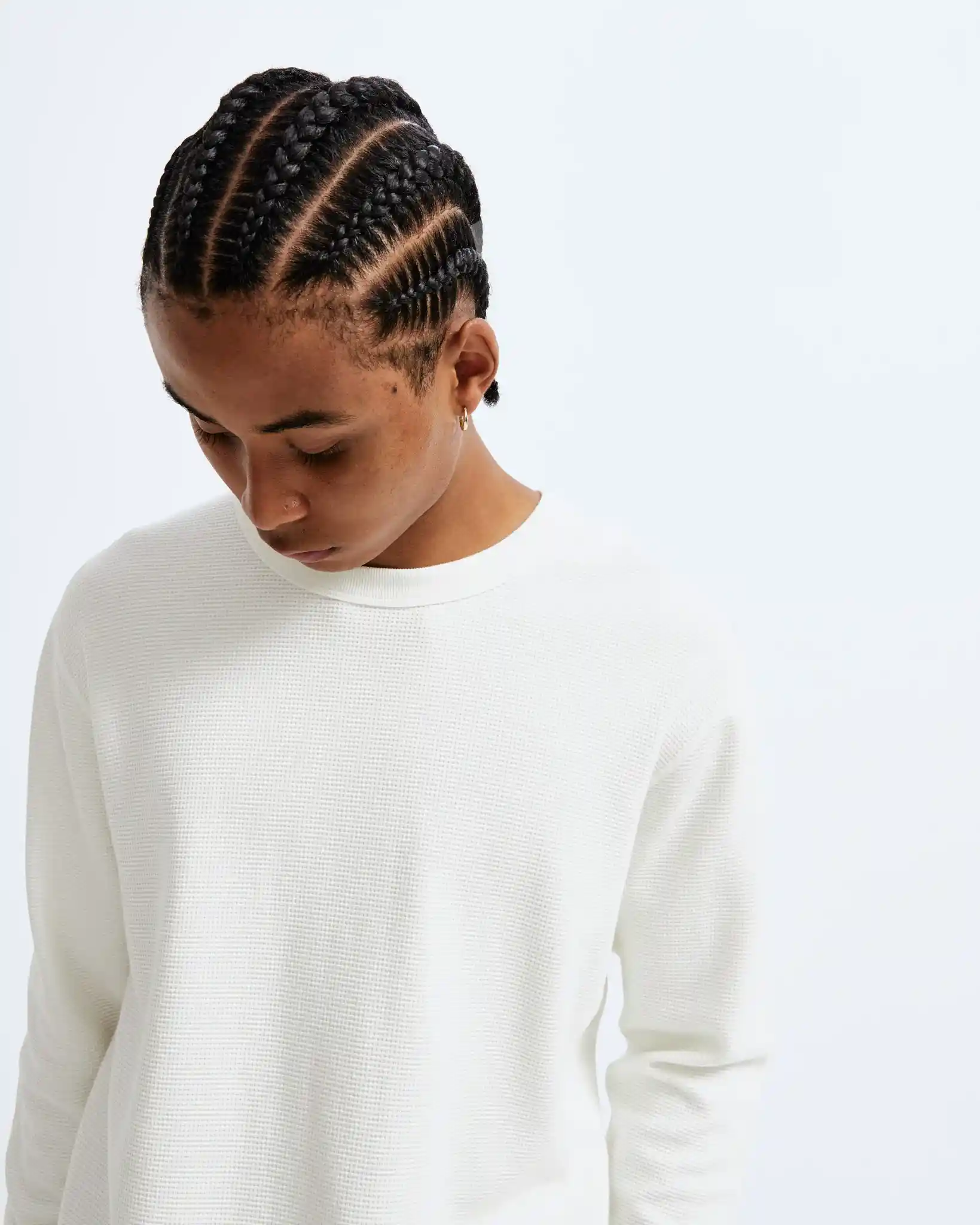Reigning Champ Flatback Waffle Long Sleeve, ivory - Image 4