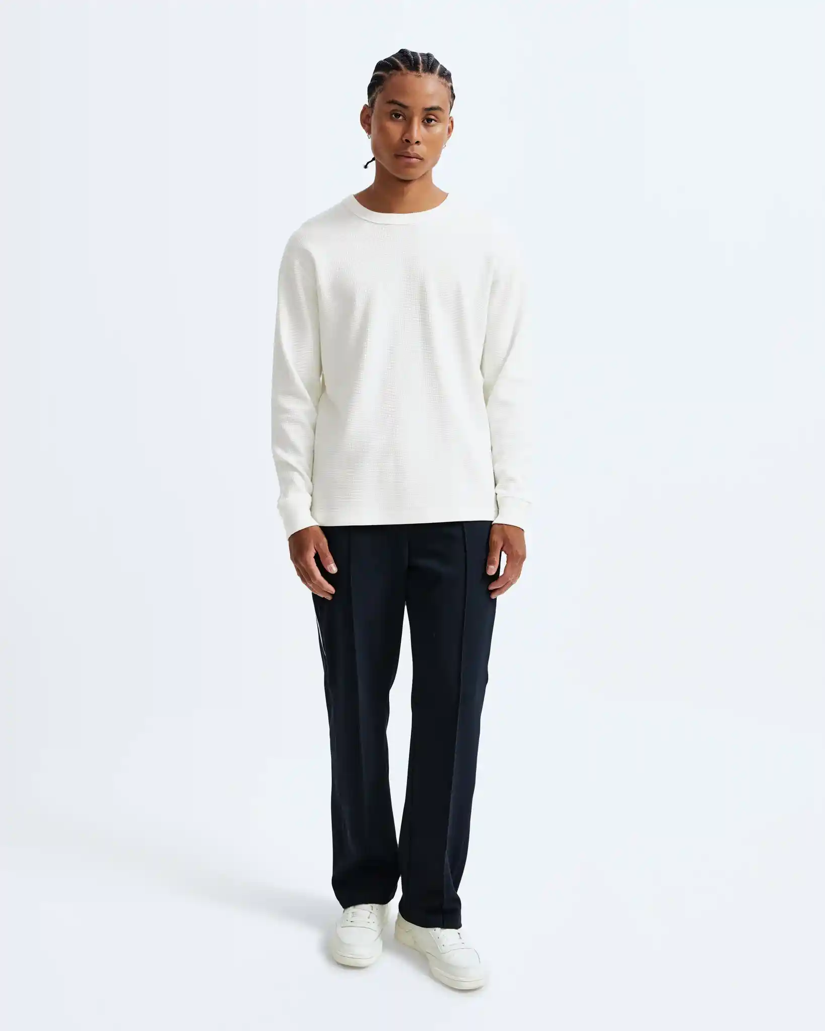 Reigning Champ Flatback Waffle Long Sleeve, ivory - Image 6