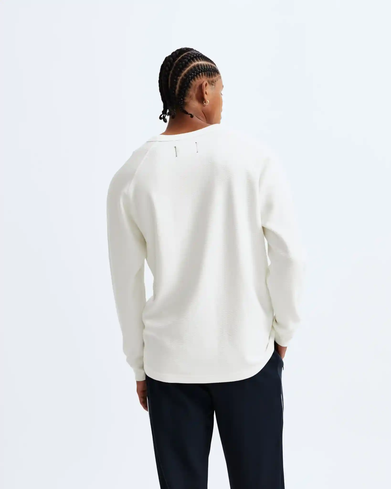 Reigning Champ Flatback Waffle Long Sleeve, ivory - Image 7