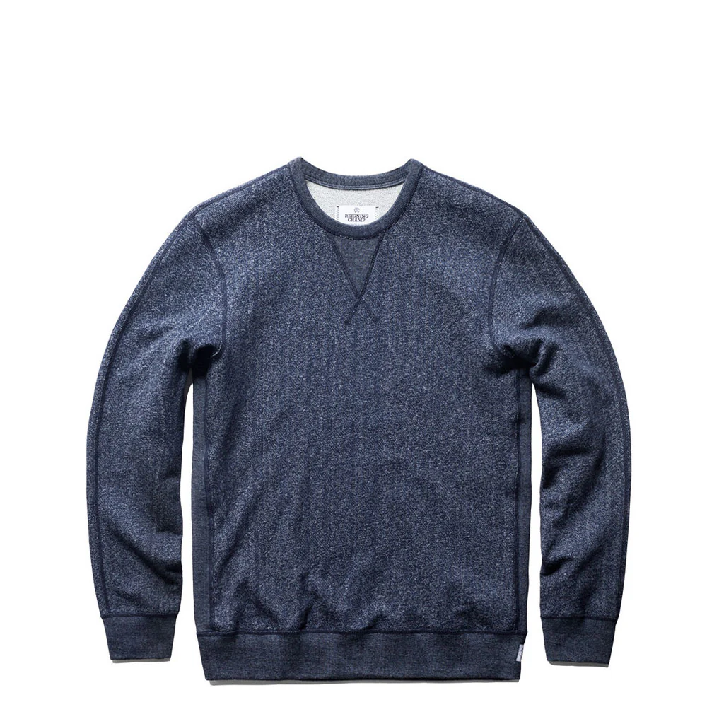 Reigning Champ Knit Tiger Terry Long Sleeve Crewneck
