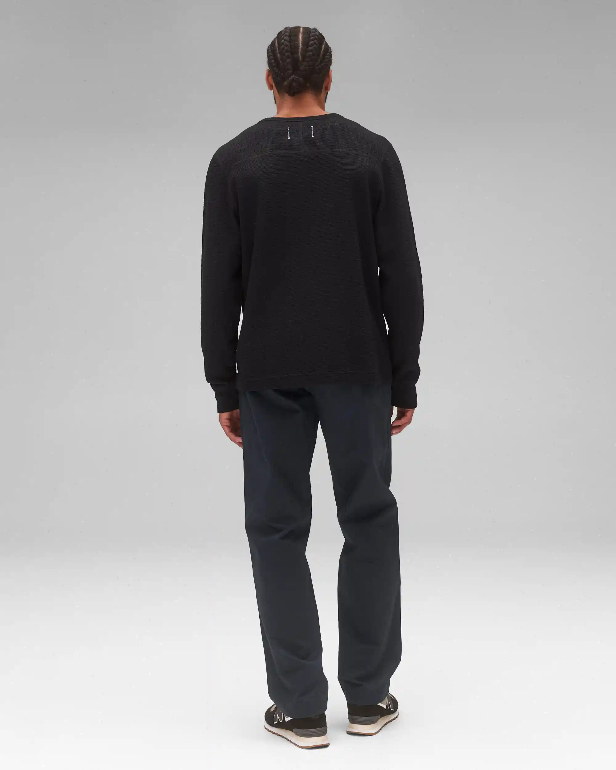 Reigning Champ Lightweight Waffle Henley, black - Image 6