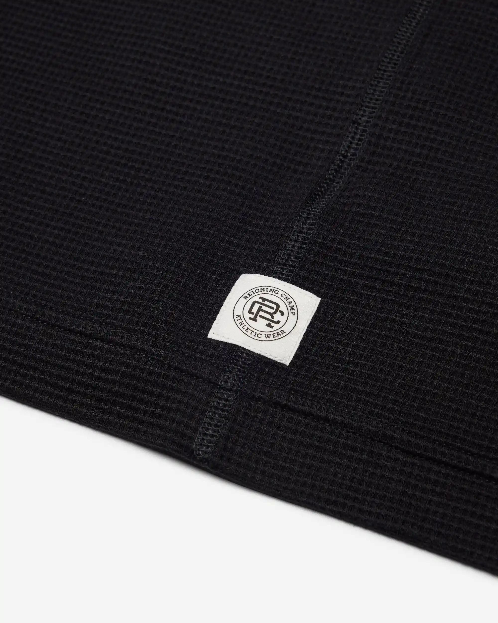 Reigning Champ Lightweight Waffle Henley, black - Image 9