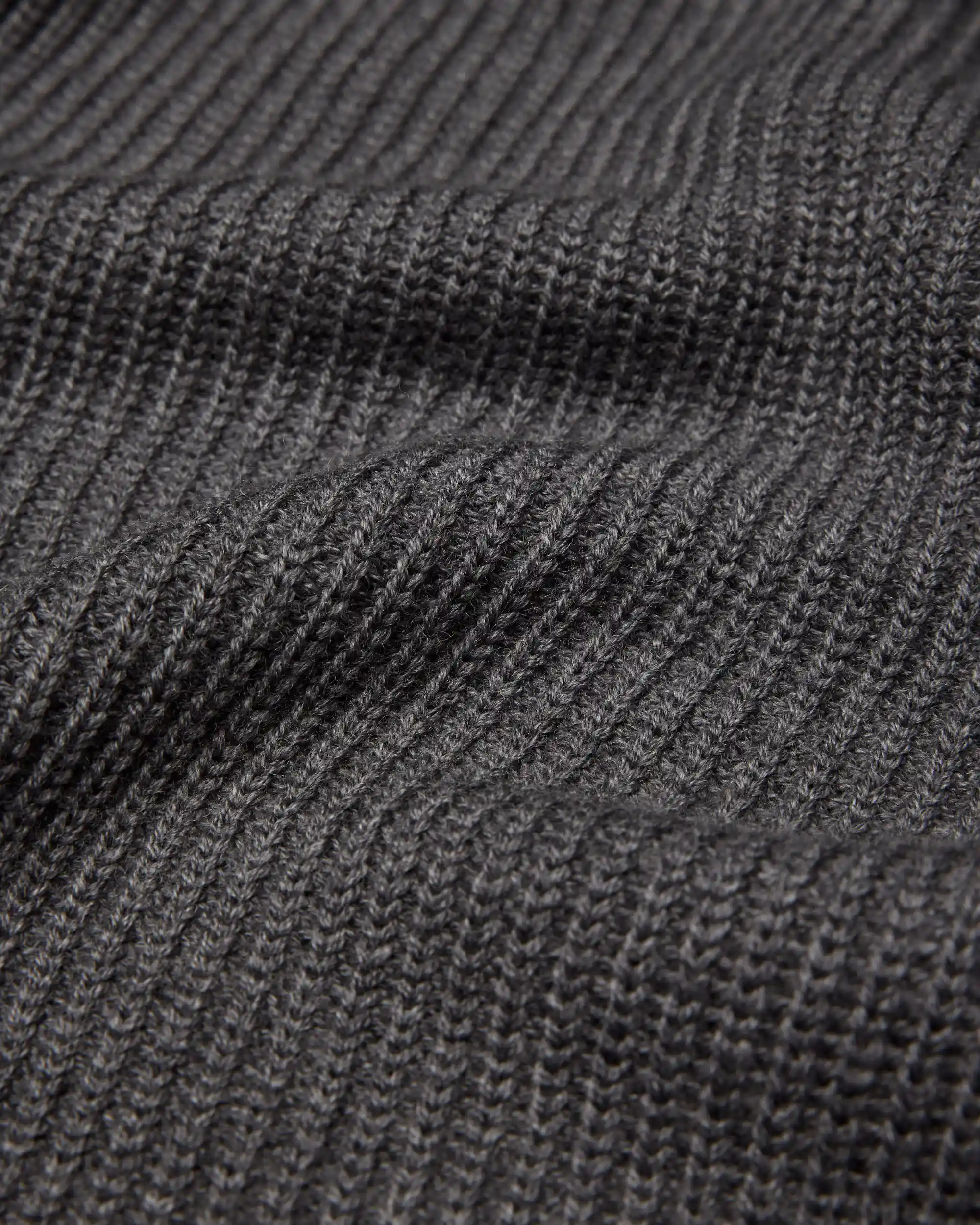 Reigning Champ Merino Rib Vinnie Shawl Cardigan, heather carbon - Image 8