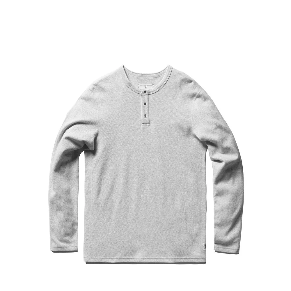 Reigning Champ Mesh Flatback L/S Henley