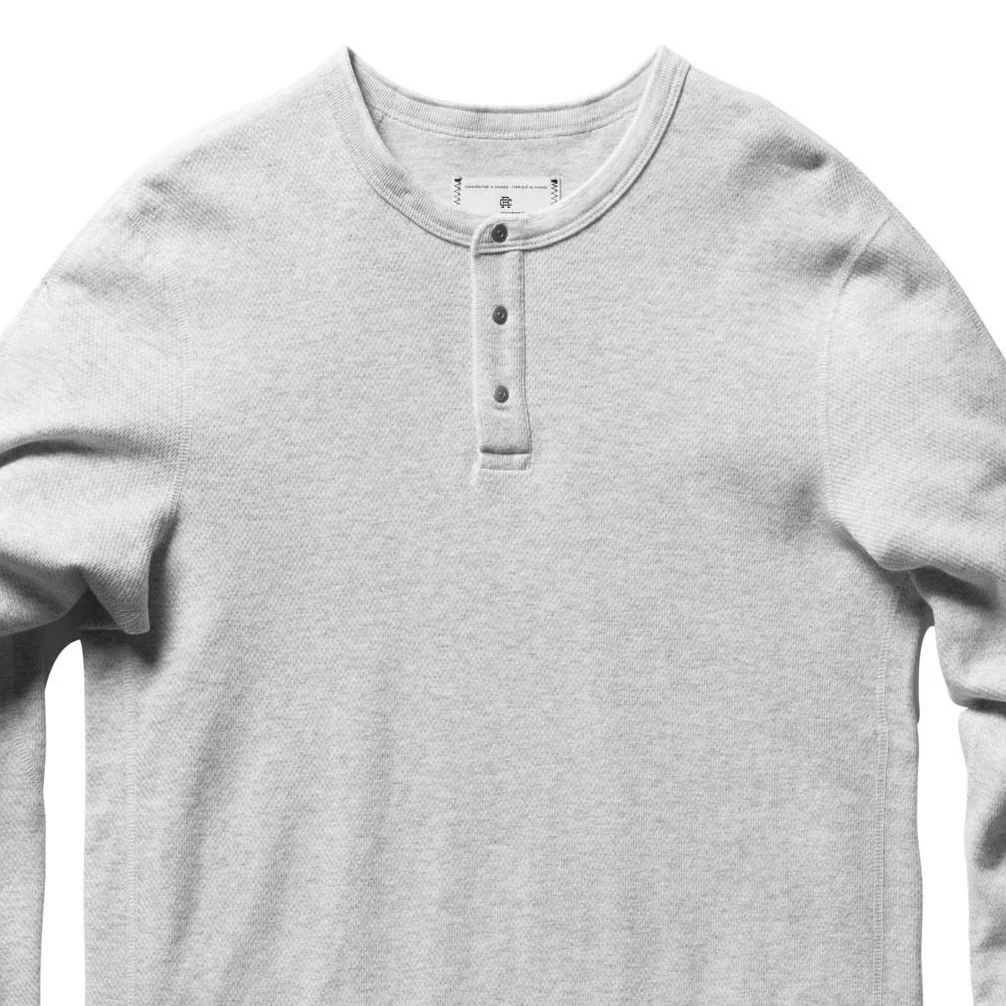 Reigning Champ Mesh Flatback L/S Henley - Image 3