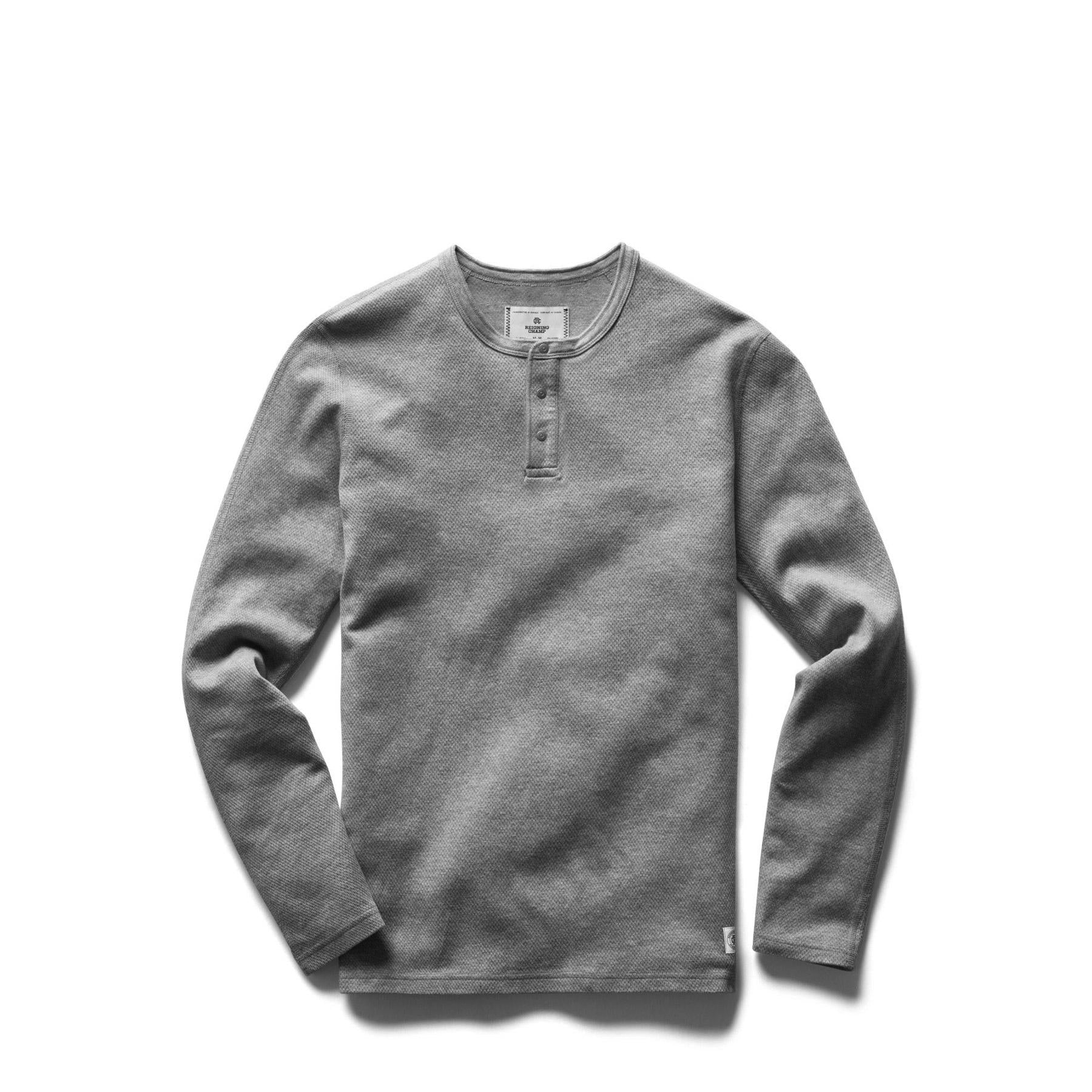 Reigning Champ Mesh Flatback L/S Henley
