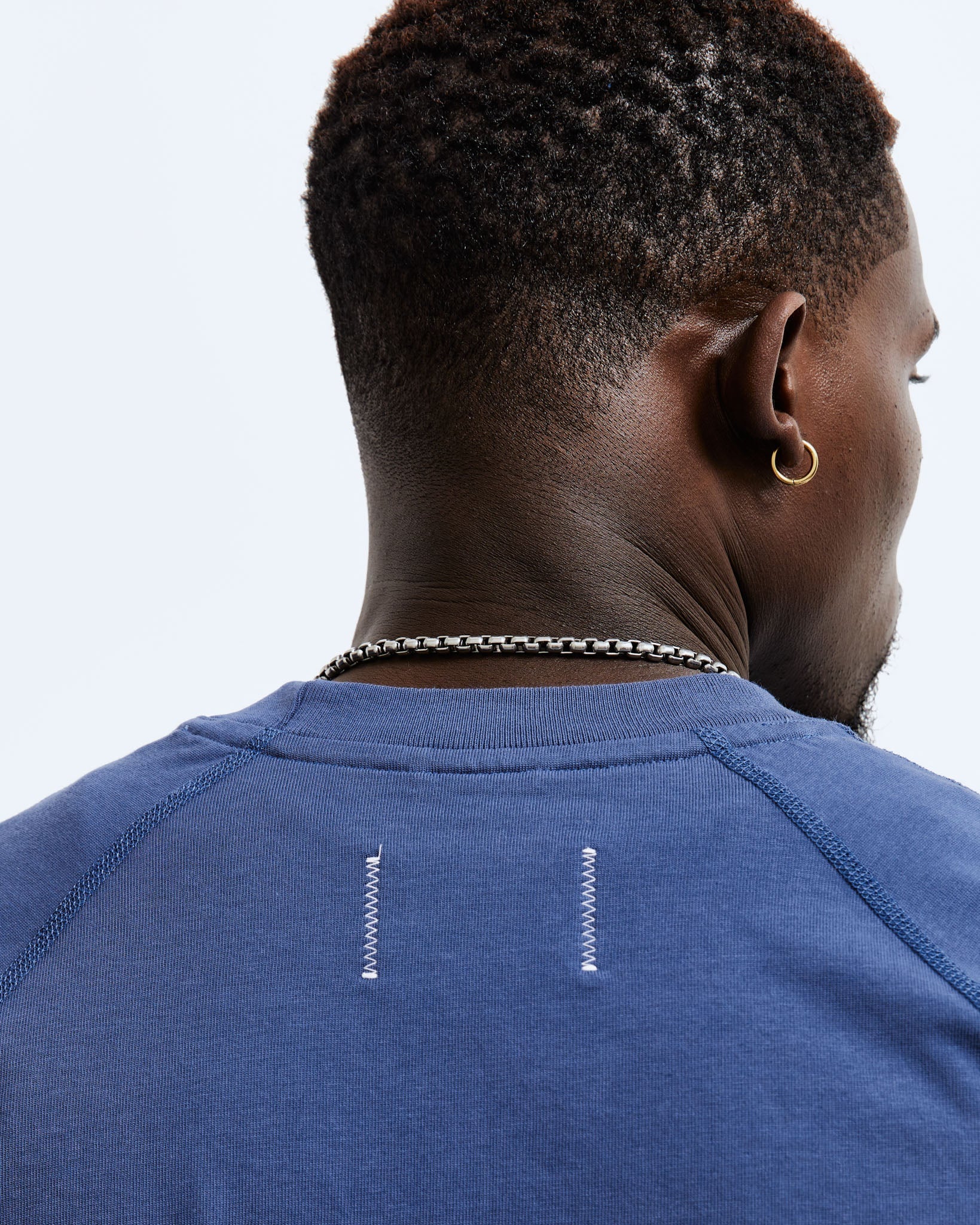 Reigning Champ Midweight Jersey Classic Long Sleeve Tee, lapis - Image 11