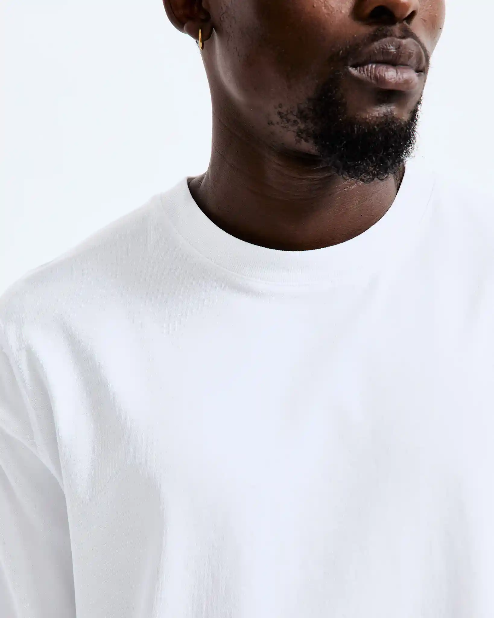 Reigning Champ Midweight Jersey Classic Long Sleeve, white - Image 2