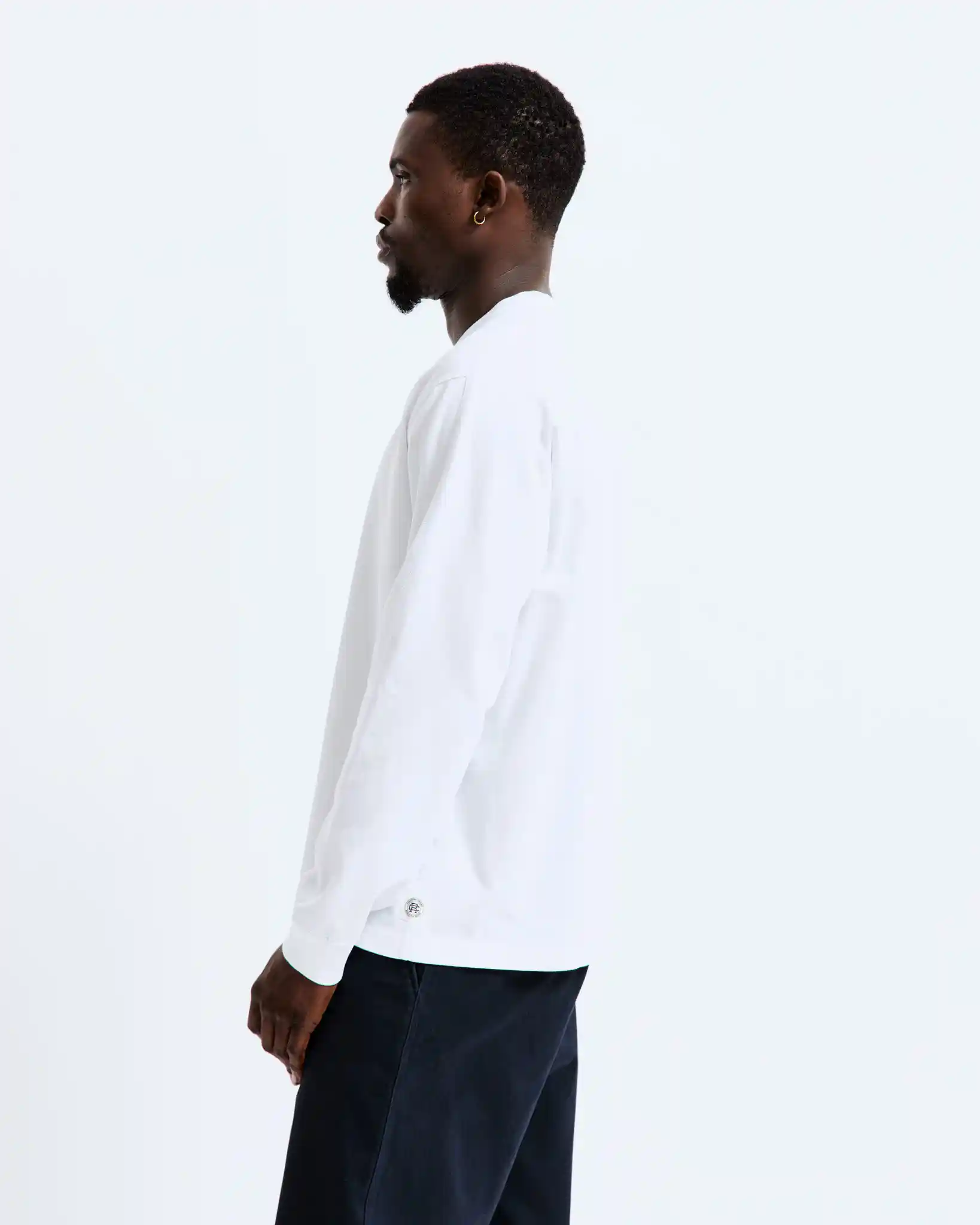 Reigning Champ Midweight Jersey Classic Long Sleeve, white - Image 4