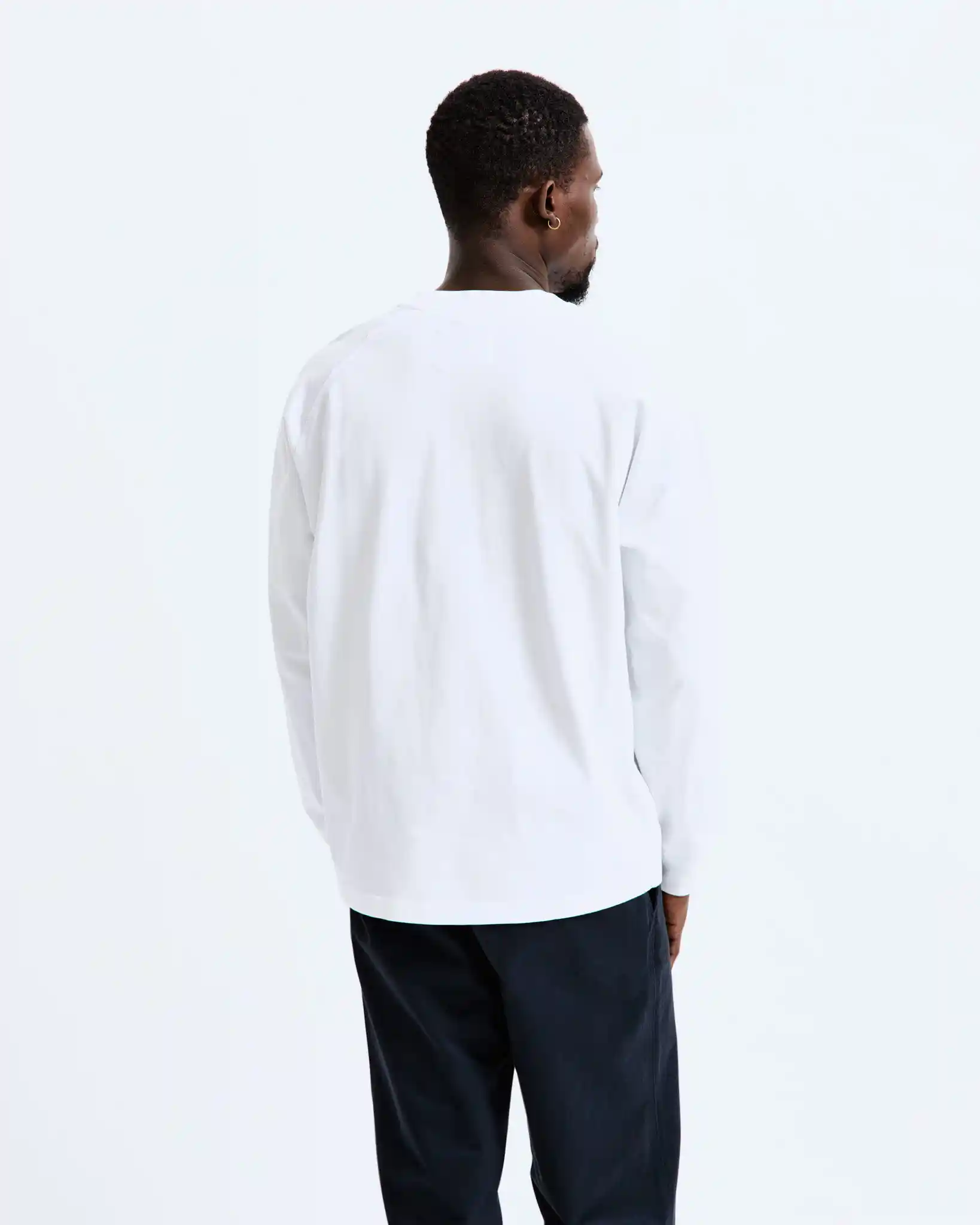 Reigning Champ Midweight Jersey Classic Long Sleeve, white - Image 5