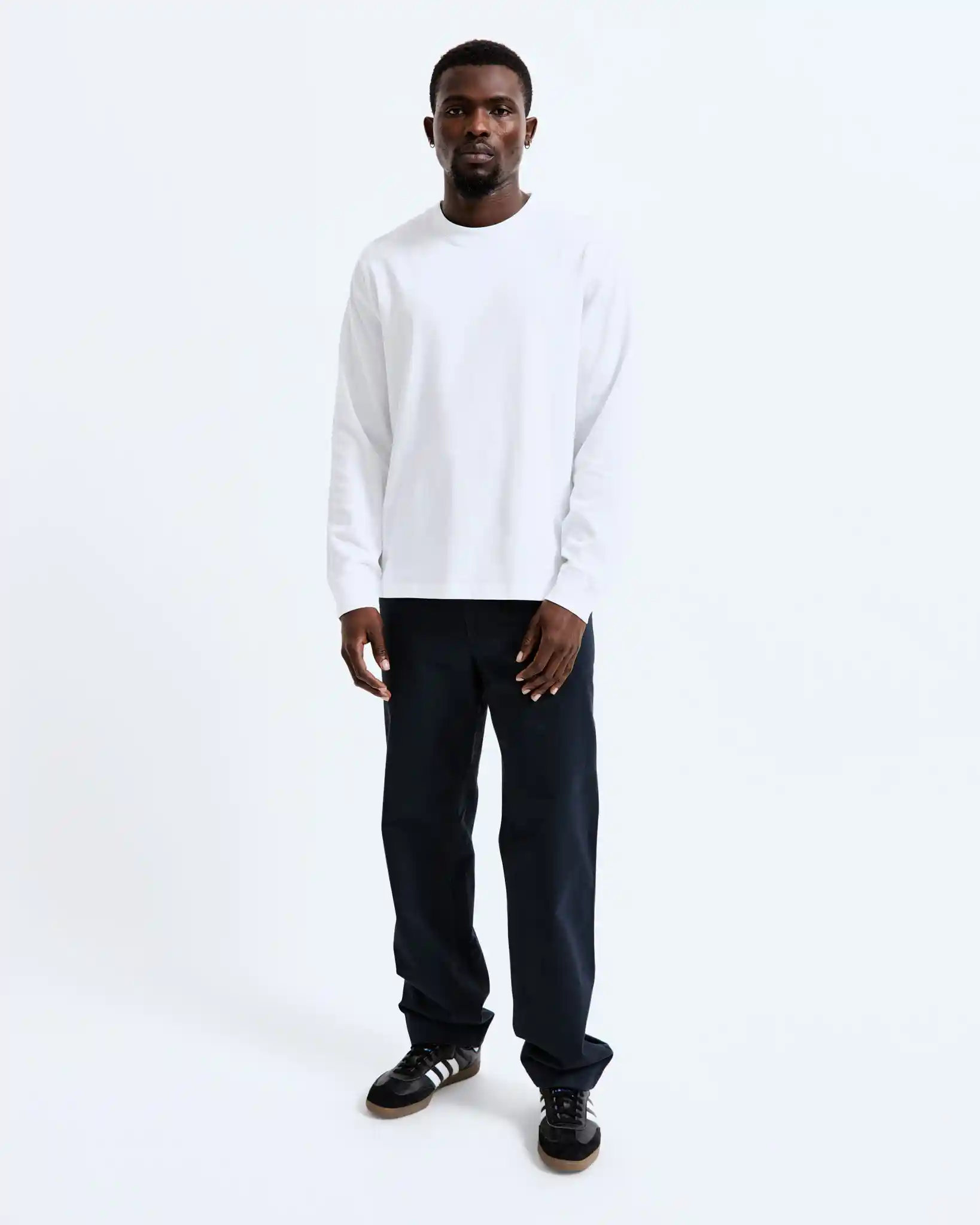 Reigning Champ Midweight Jersey Classic Long Sleeve, white - Image 6