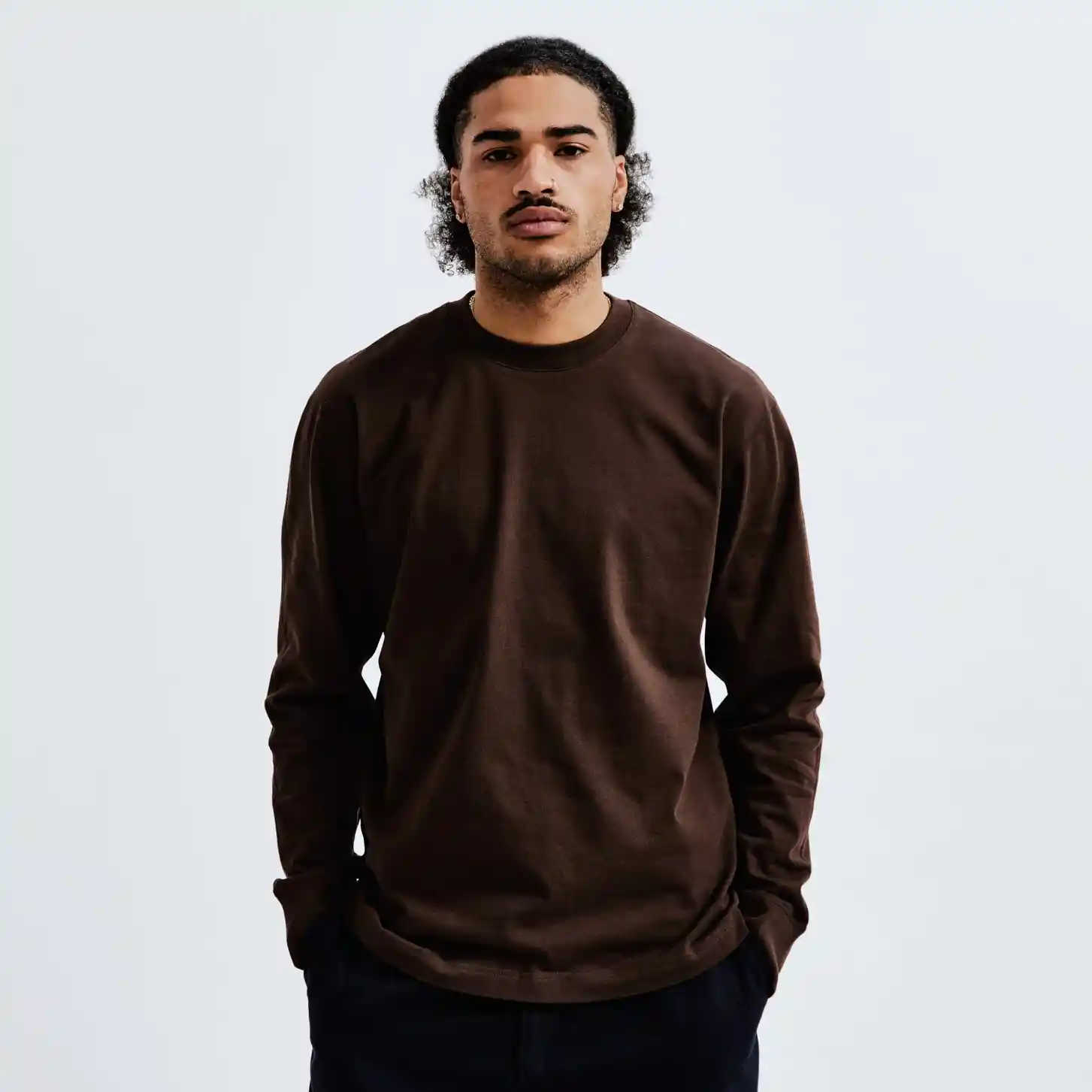 Reigning Champ Midweight Jersey Long Sleeve, sable - Image 3