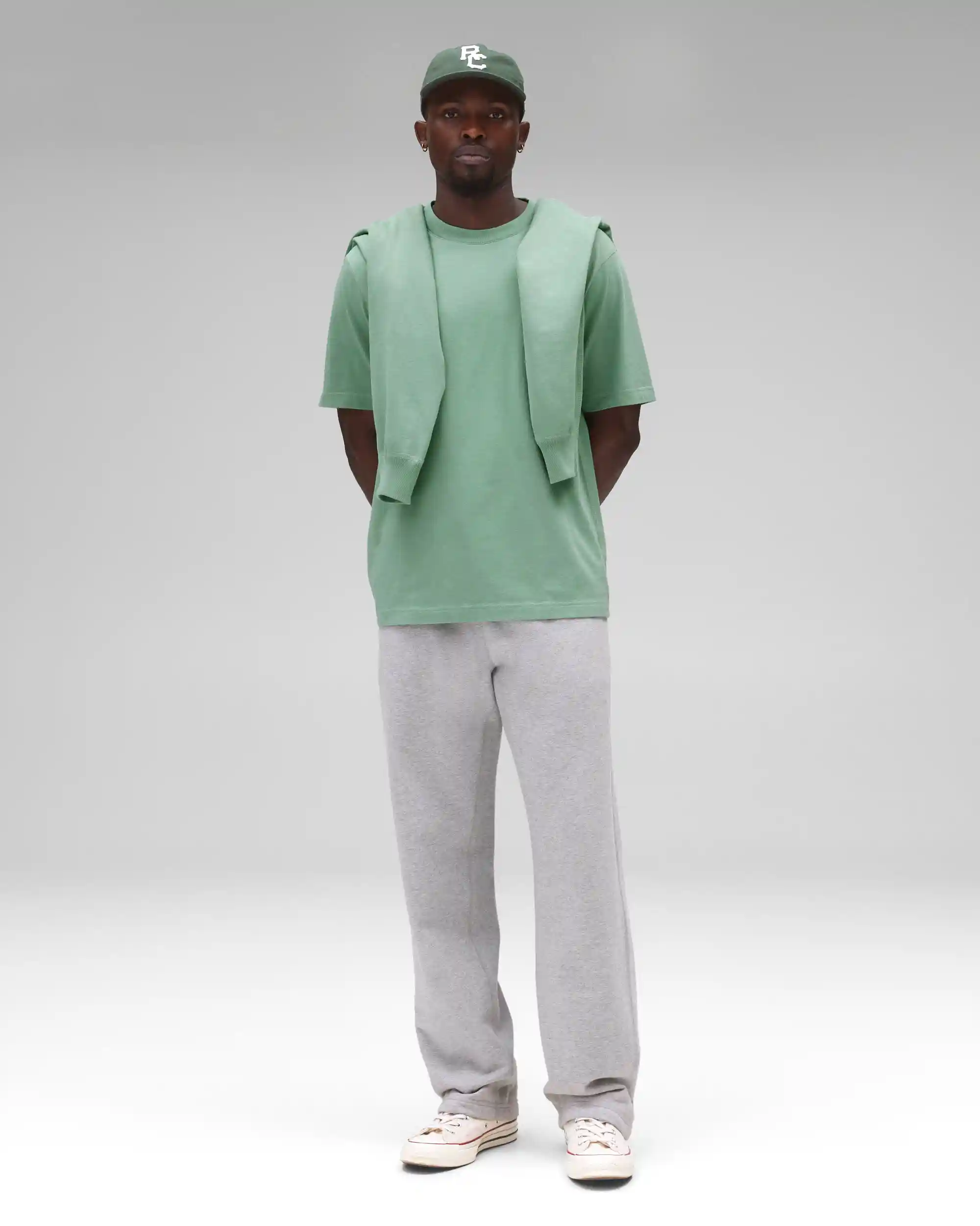 Reigning Champ Midweight Jersey Standard T-Shirt, sage - Image 3