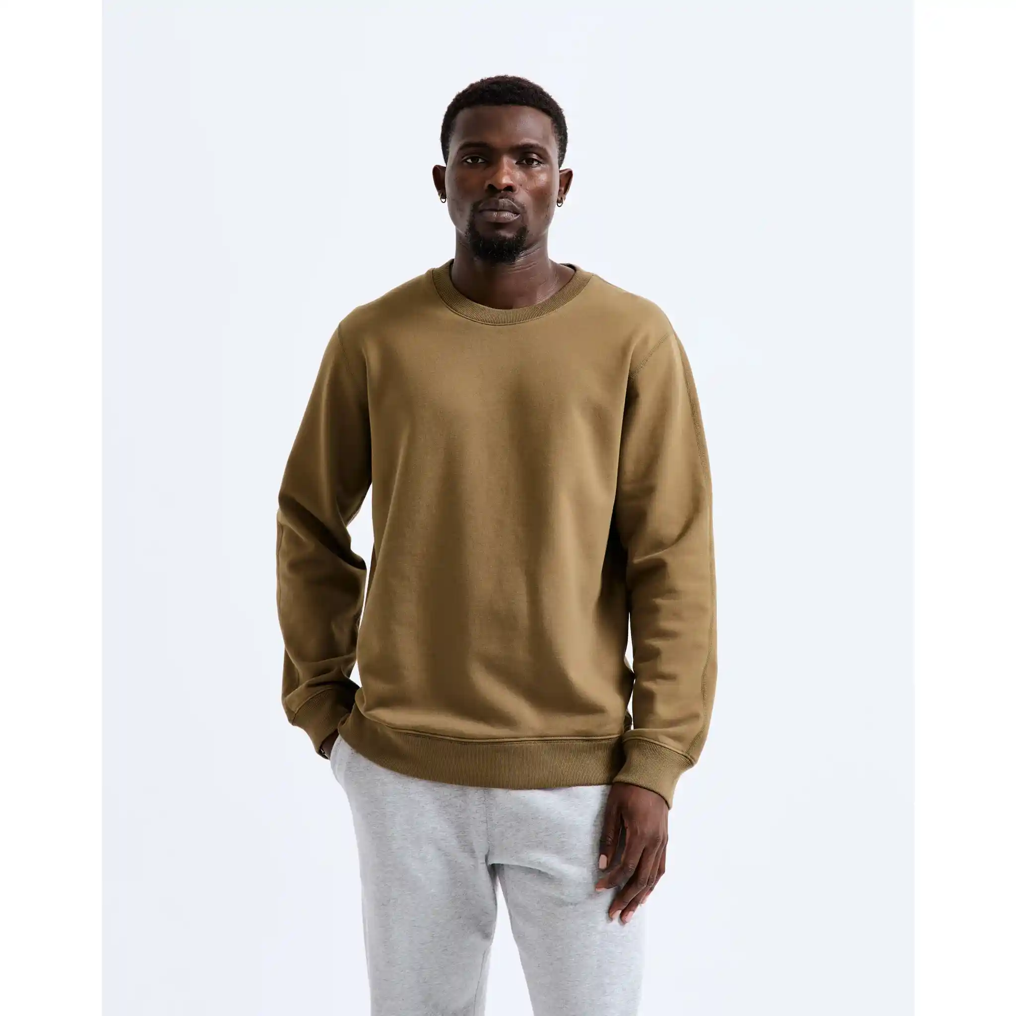 Reigning Champ Midweight Terry Classic Crewneck, clay - Image 2