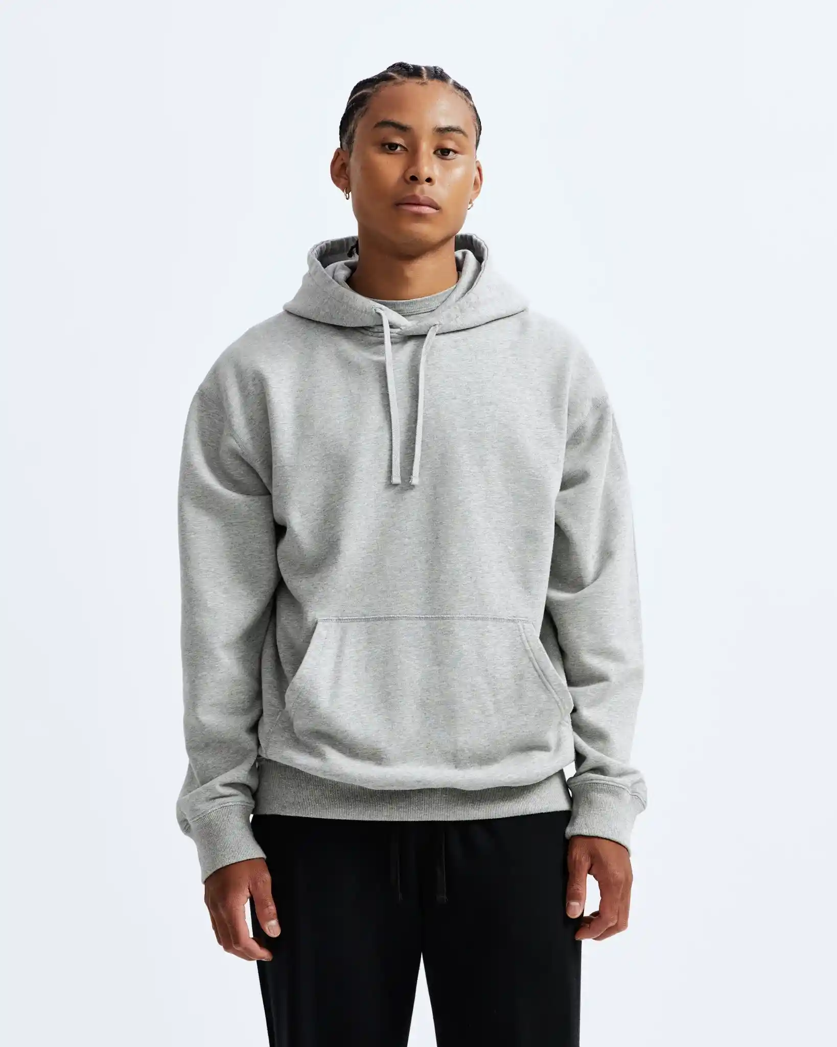 Reigning Champ Midweight Terry Relaxed Hoodie, heather grey - Image 5