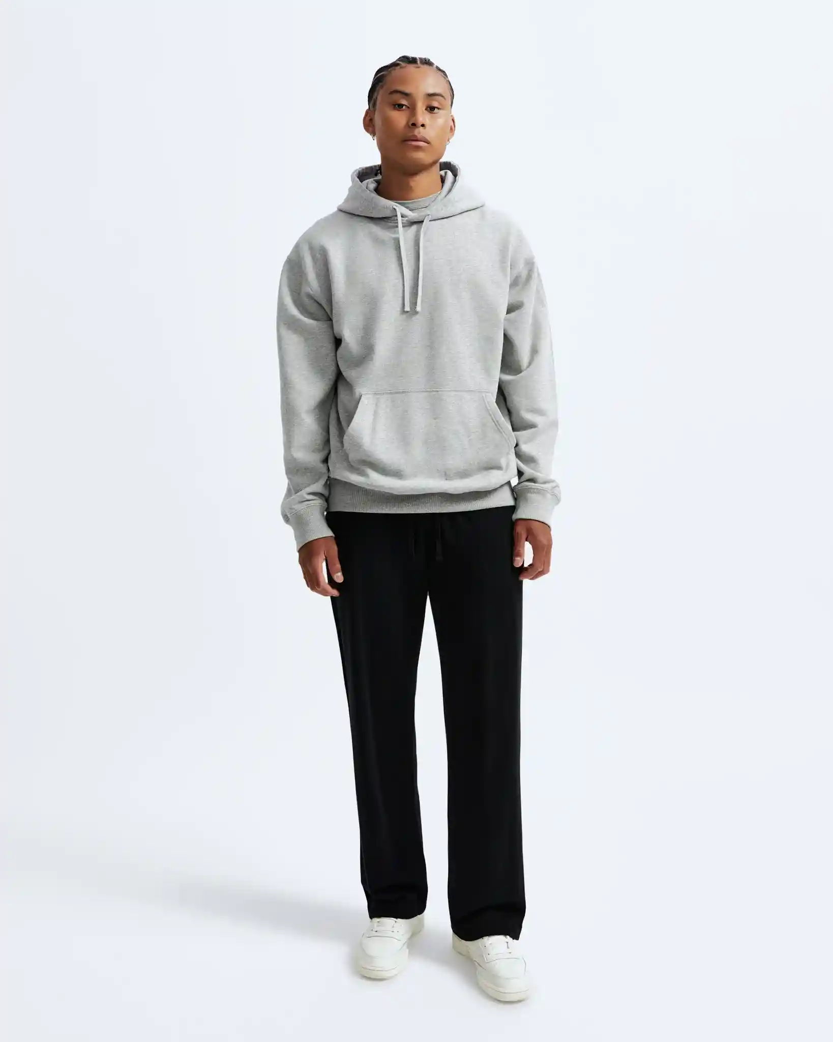 Reigning Champ Midweight Terry Relaxed Hoodie, heather grey - Image 6
