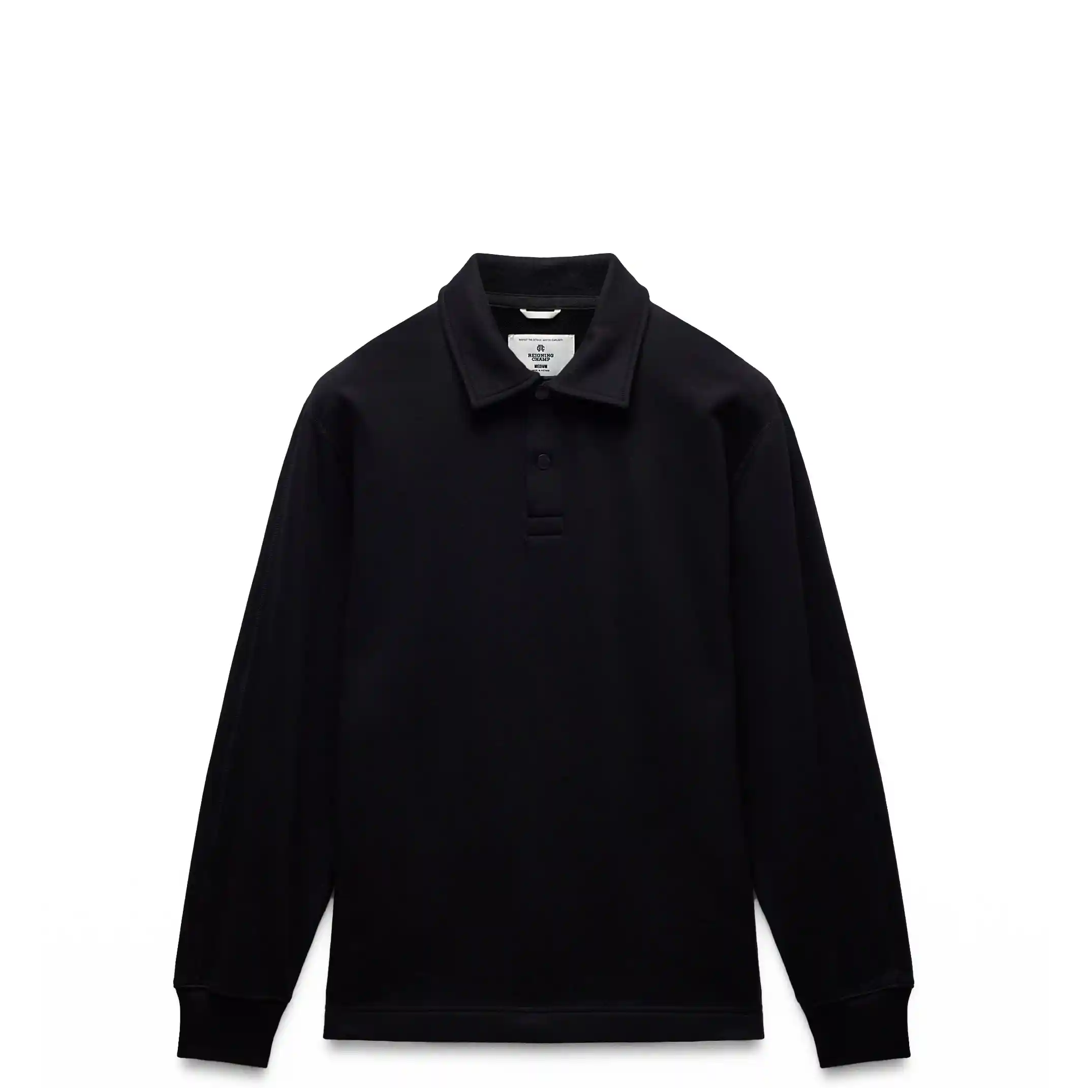 Reigning Champ Midweight Terry Rugby Sweater, black