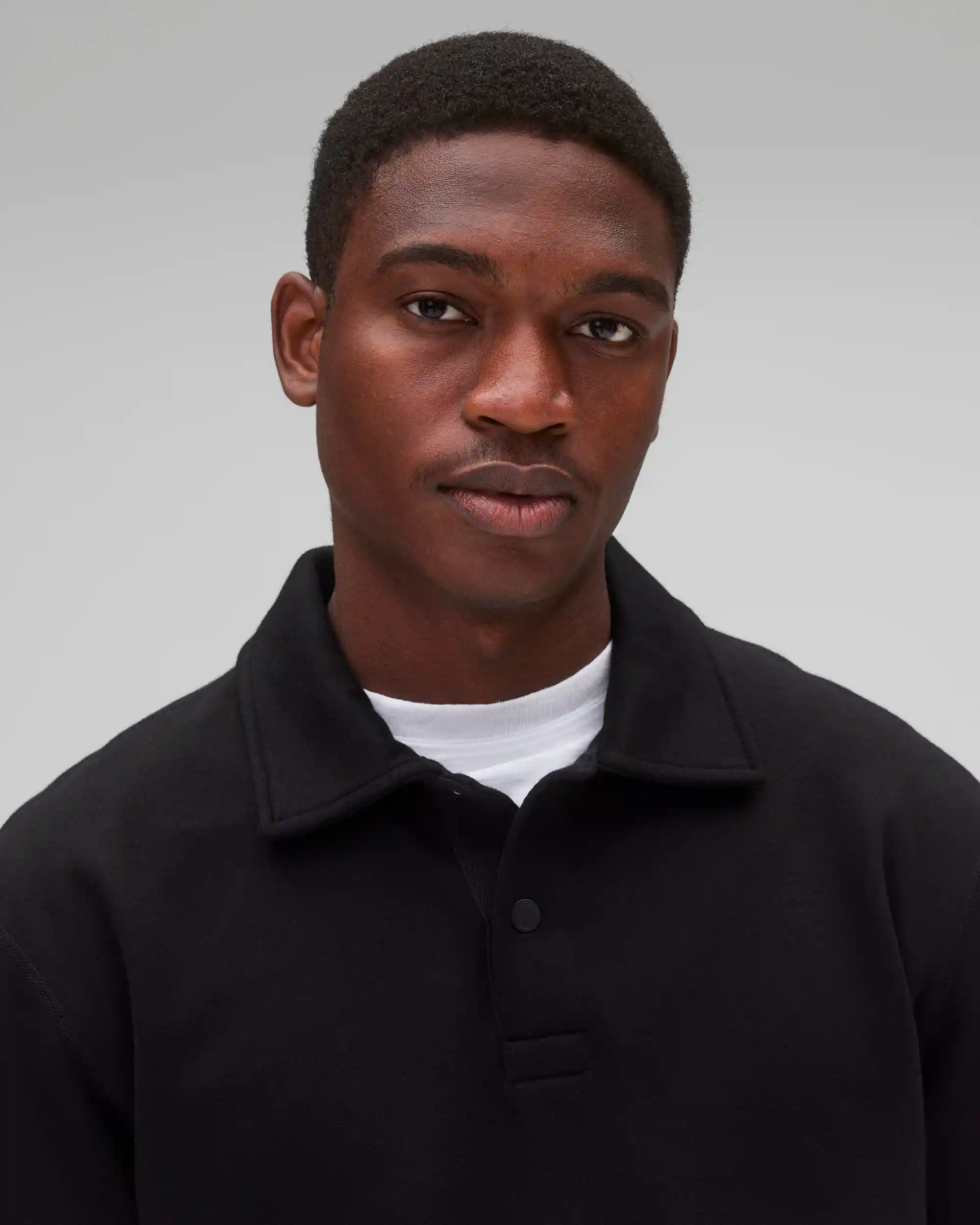 Reigning Champ Midweight Terry Rugby Sweater, black - Image 3